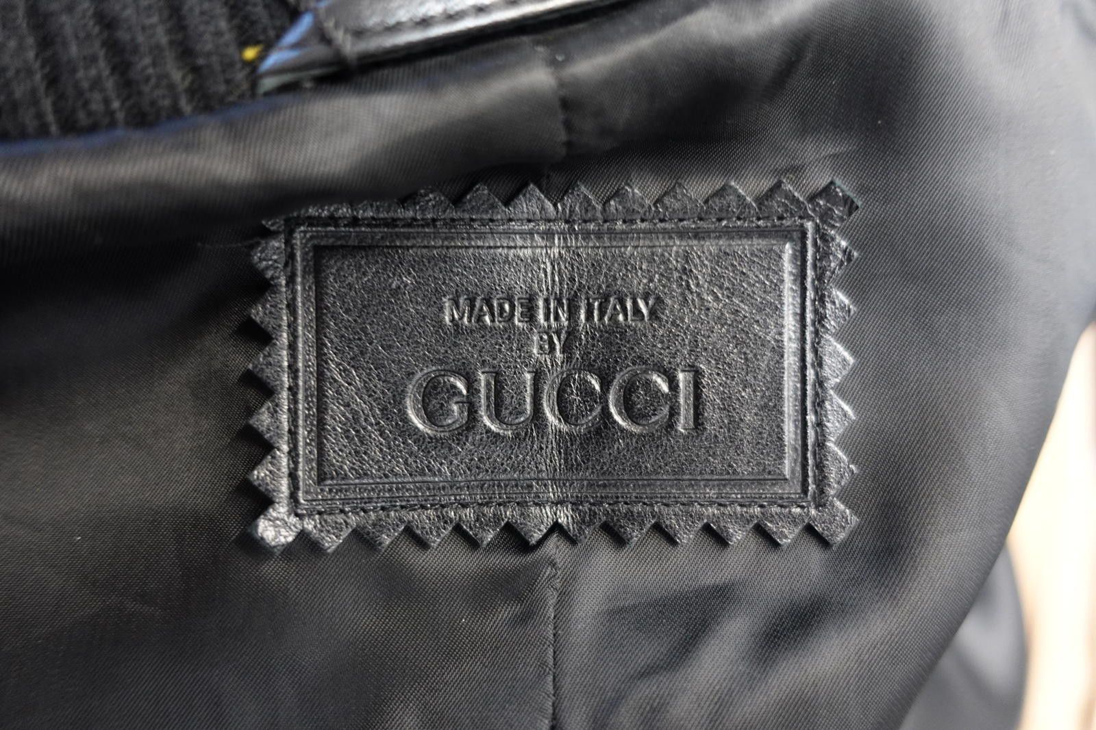 Gucci Gucci GG Leather Bomber Jacket in Black Size US L / EU 52-54 / 3 - 7 Thumbnail