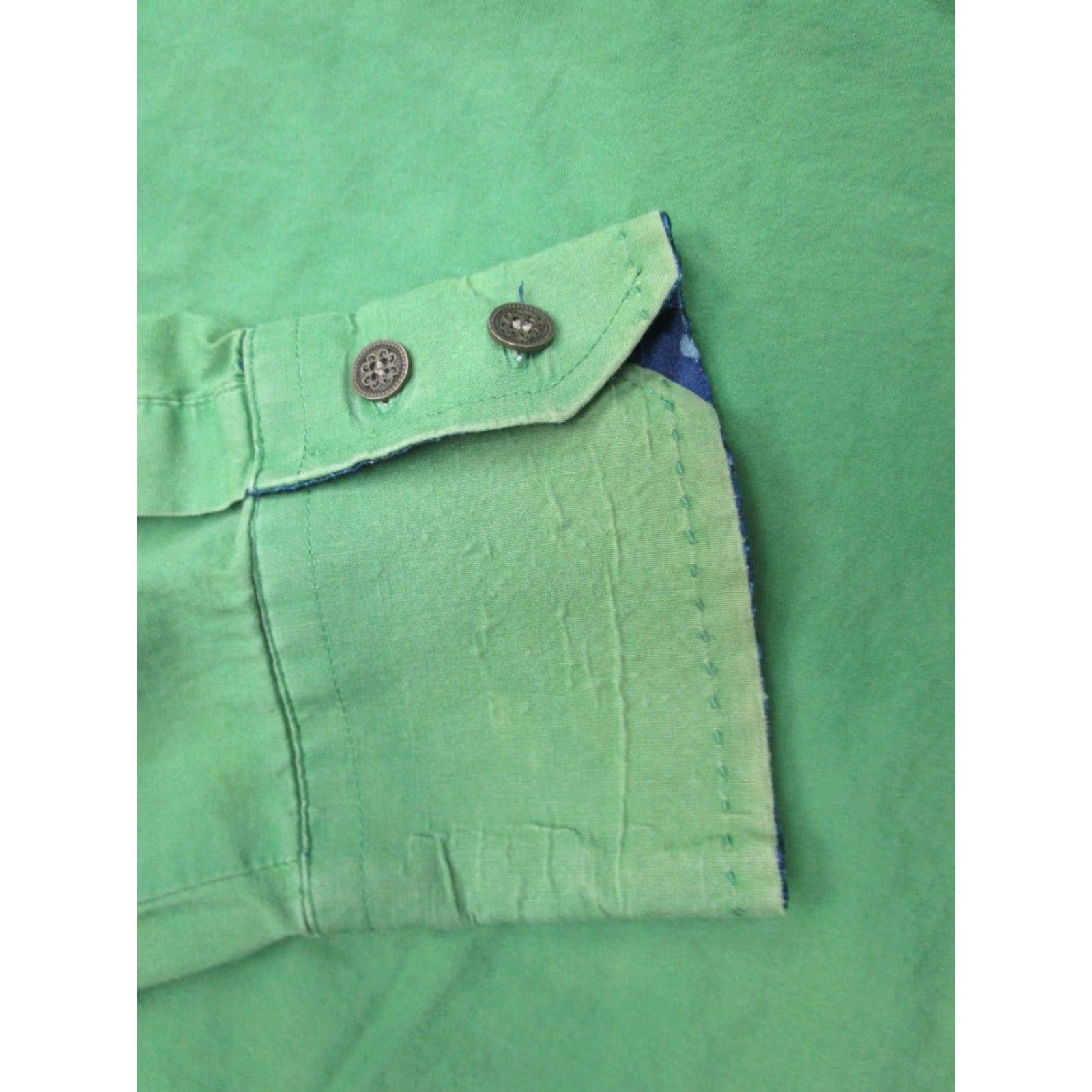 Vintage Sinners Embroidered Green Beaded Cowboy Western Button-Up Shirt 3XL Mens Size US XXL / EU 58 / 5 - 6 Thumbnail