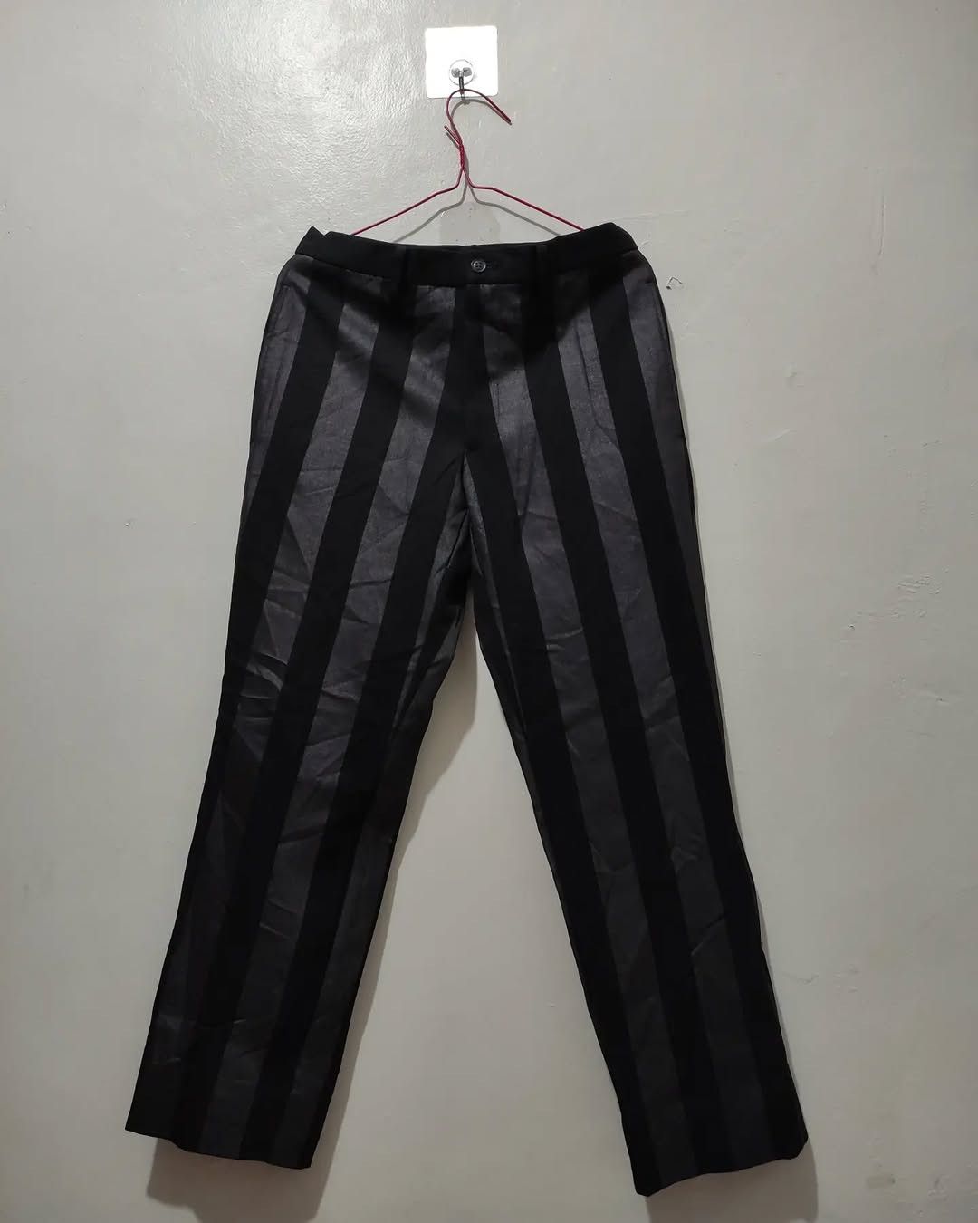 Japanese Brand Japanese Comme Ça Du mode Vkei Black Striped Slack Pants Size US 30 / EU 46 - 1 Thumbnail
