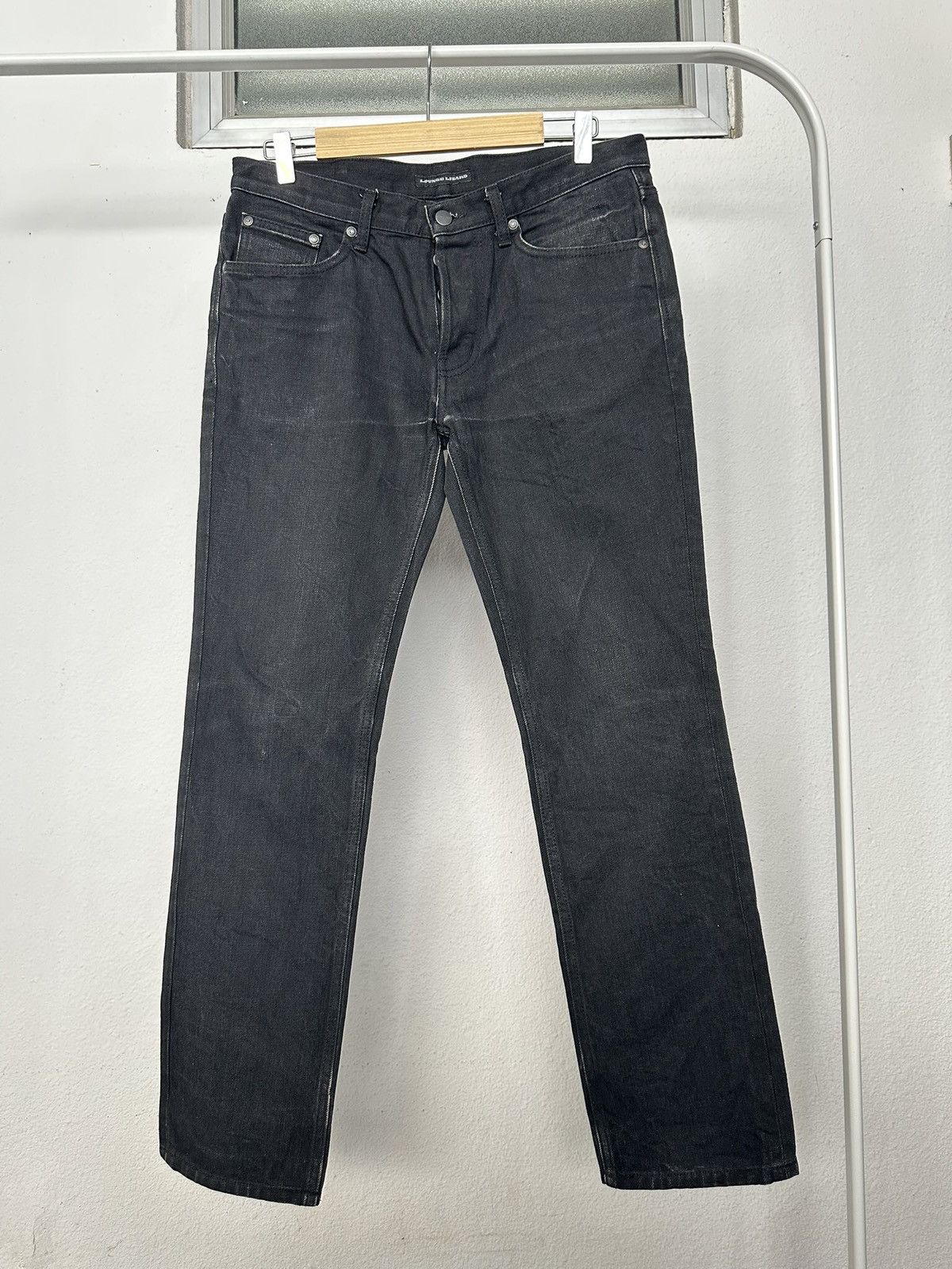 BUFFALO BOBS Archive 00's Lounge Lizard coated black denim Size US 33 - 8 Thumbnail