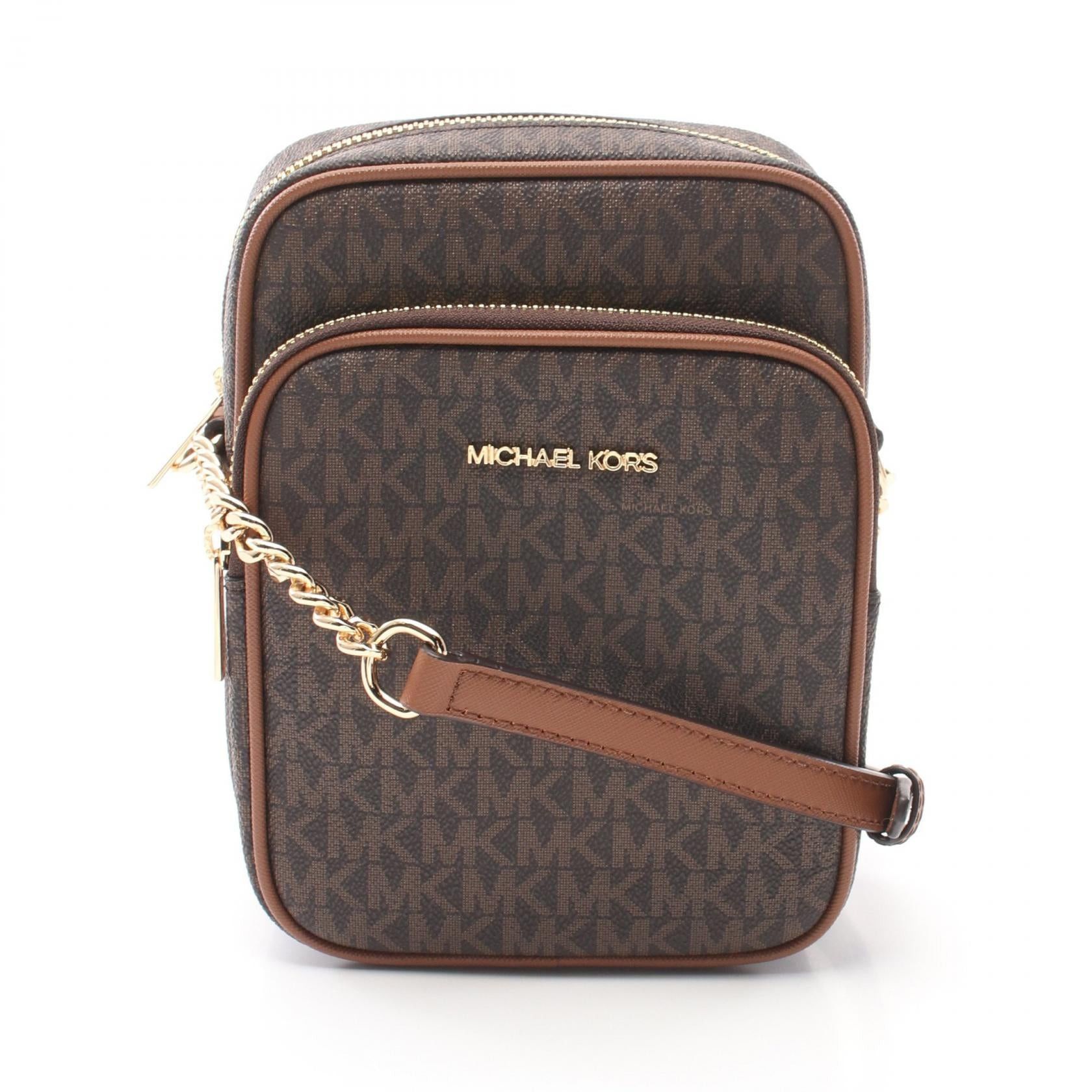 Michael Kors Michael Kors Jet Set Travel Shoulder Bag Coated Canvas Leather Brown Size ONE SIZE - 1 Thumbnail