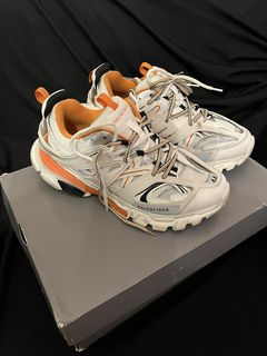 Balenciaga Track Trainer White Orange Grailed