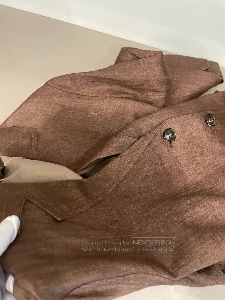 Loro Piana Loro Piana Brown Linen Blazer Size M / US 6-8 / IT 42-44 - 8 Thumbnail
