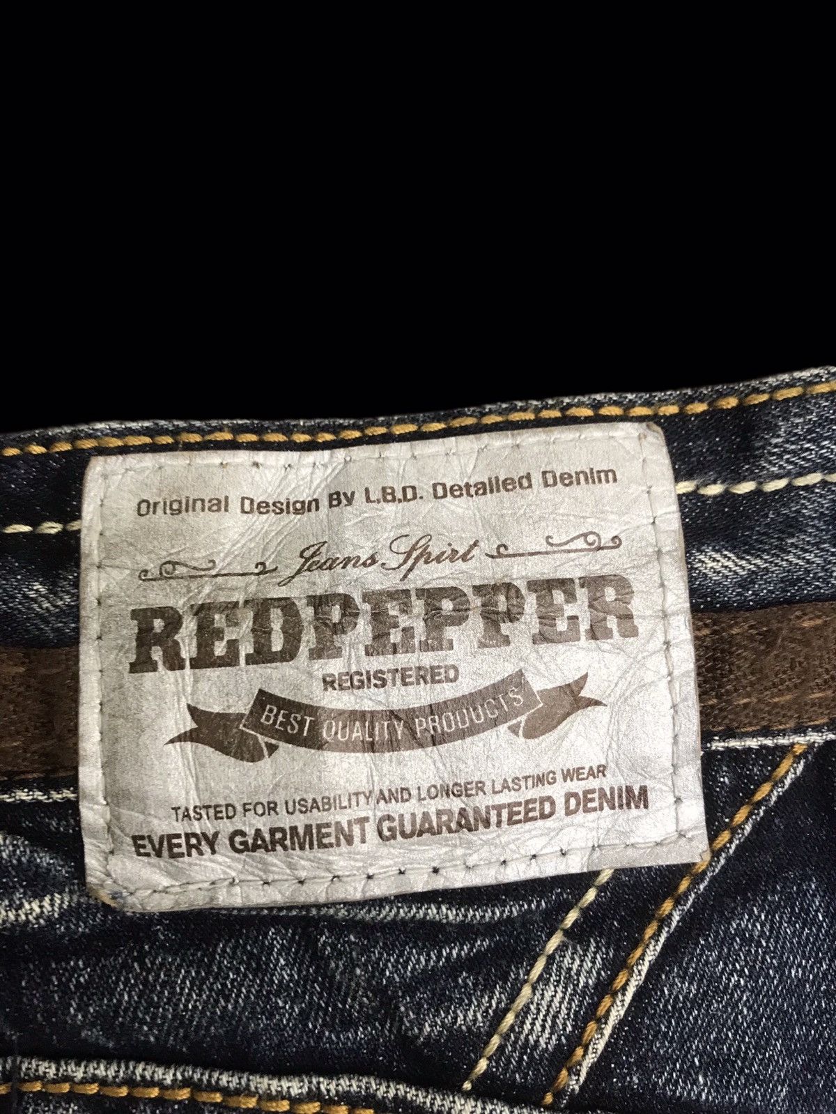 Japanese Brand 💥ARCHIVAL💥VERY RARE THE REDPEPPER SICK DESIGN DENIM F204 Size US 31 - 19 Thumbnail