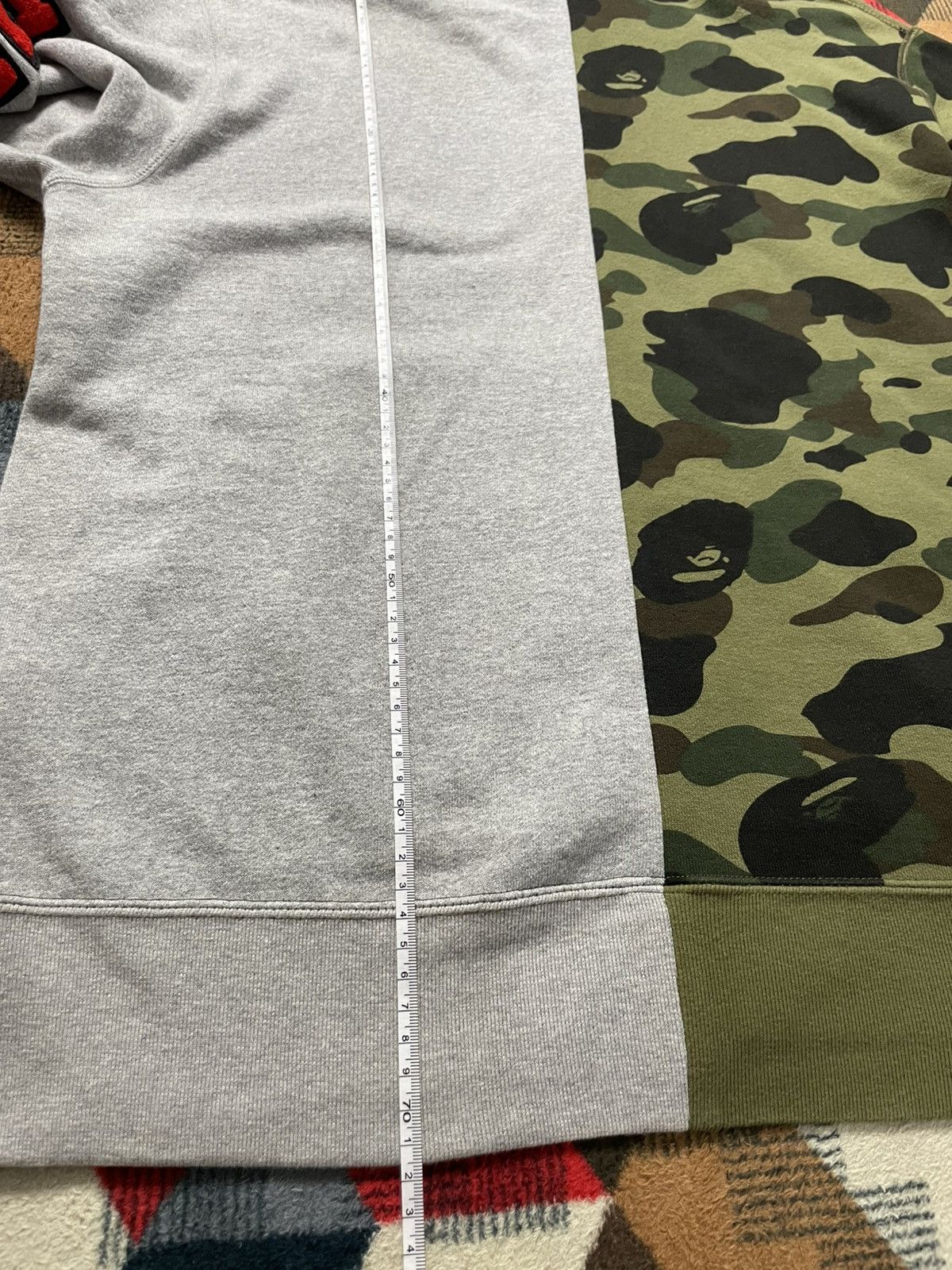 Bape Bape Split Camo/Grey Zip Hoodie Size US L / EU 52-54 / 3 - 23 Thumbnail