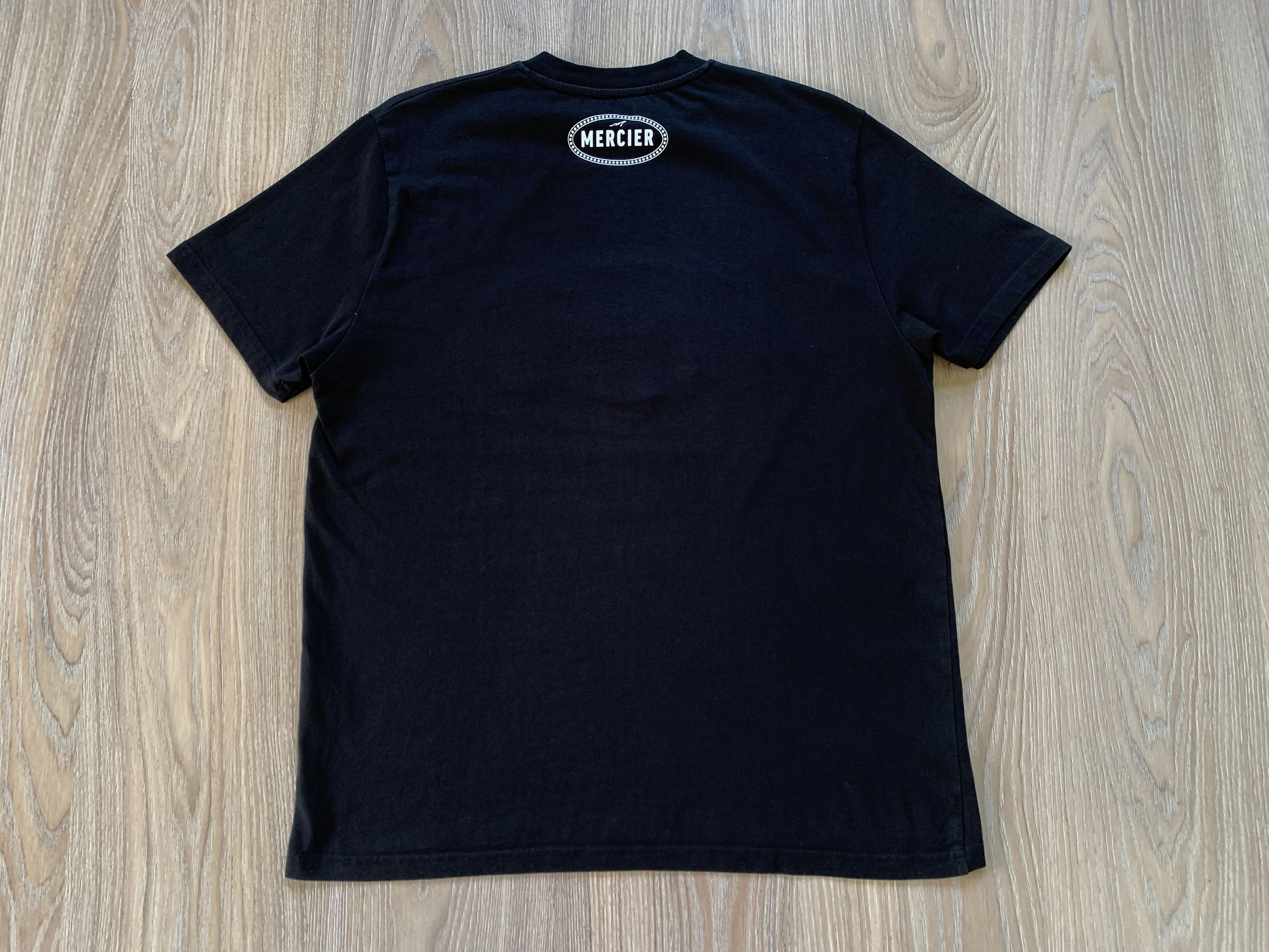 Baume & Mercier Mercier Mens Cotton Black Embroidered Big Logo T Shirt Size US L / EU 52-54 / 3 - 3 Thumbnail