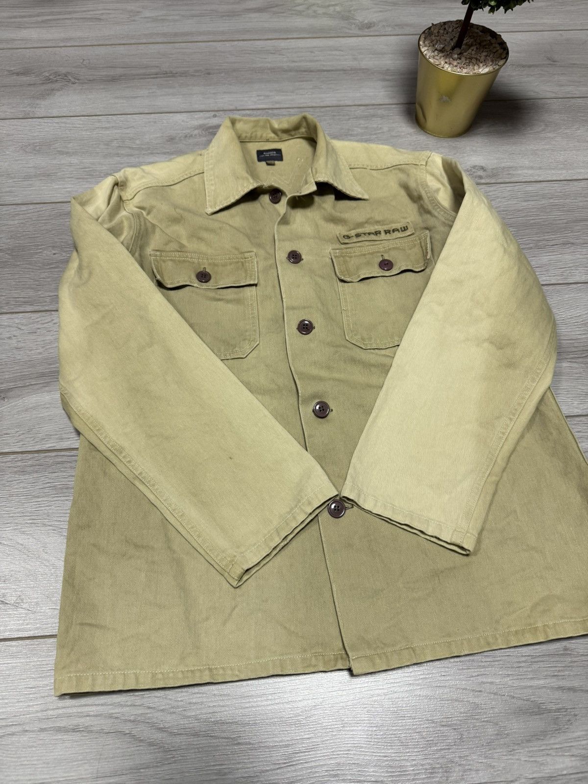 G-Star G star military thick cotton jacket buttons faded Size US L / EU 52-54 / 3 - 10 Thumbnail