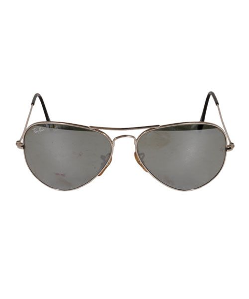 RayBan Aviator Sunglasses Large Metal Gray Black Shades Size ONE SIZE - 1 Thumbnail