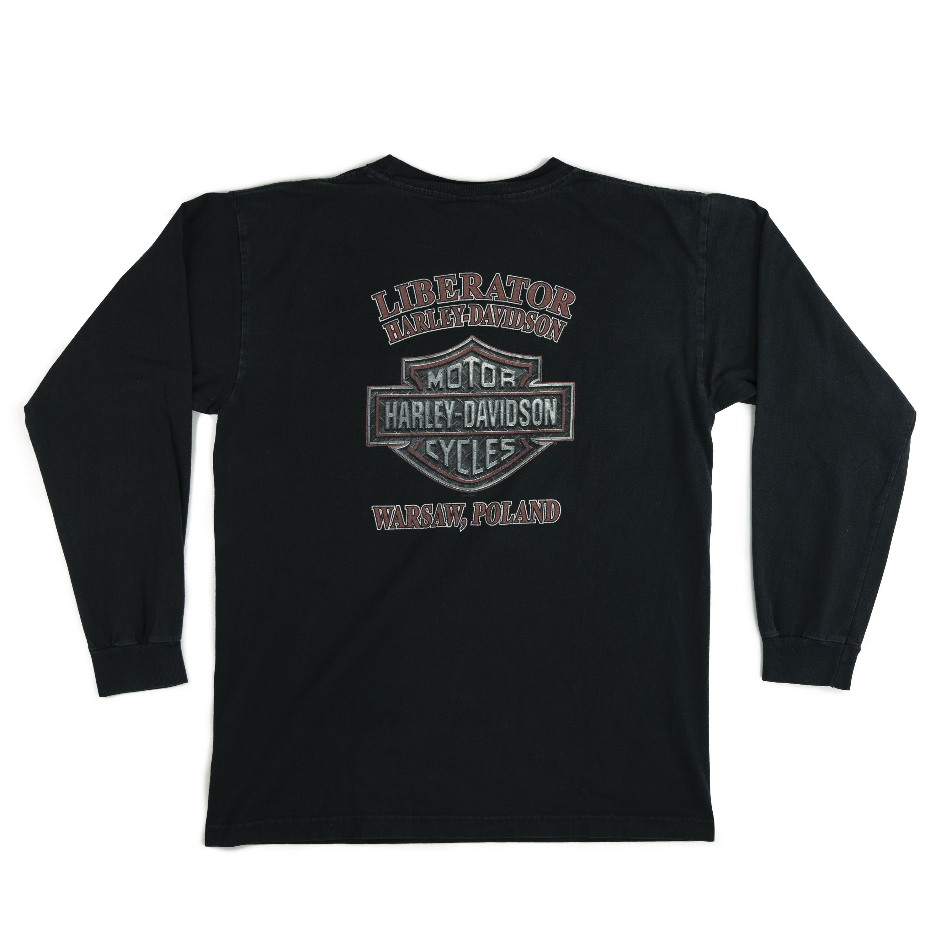 Harley Davidson × Vintage Vintage 1990's Harley Davidson Wolves Long Sleeved Tee Shirt Size US M / EU 48-50 / 2 - 2 Thumbnail