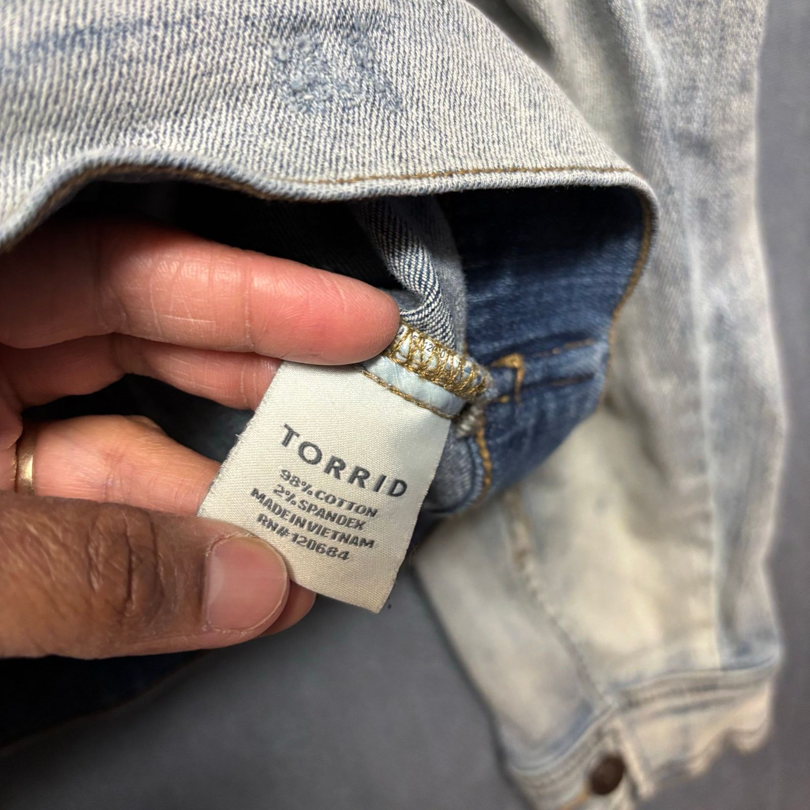 Other Distressed Torrid Jean Denim Jacket Size 3 Button Down Size 3XL / US 20-22 - 6 Thumbnail