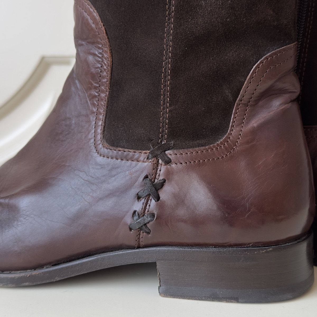 Dsquared2 Dsquared2 F/W 2003 Brown Leather Moc-Toe Zip Ankle Boots Size US 8.5 / EU 41-42 - 9 Thumbnail