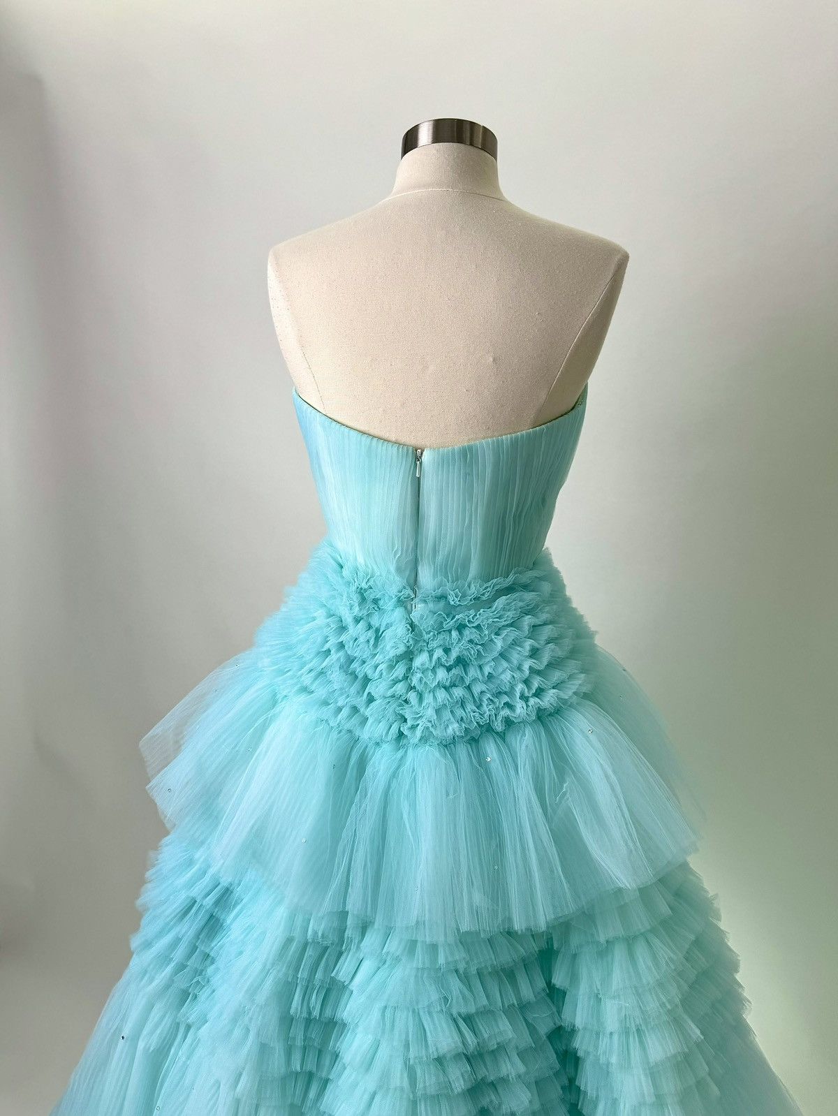 Other Brand New US 8 Anna Augusta Maxi Aqua Evening Dress Size M / US 6-8 / IT 42-44 - 7 Thumbnail