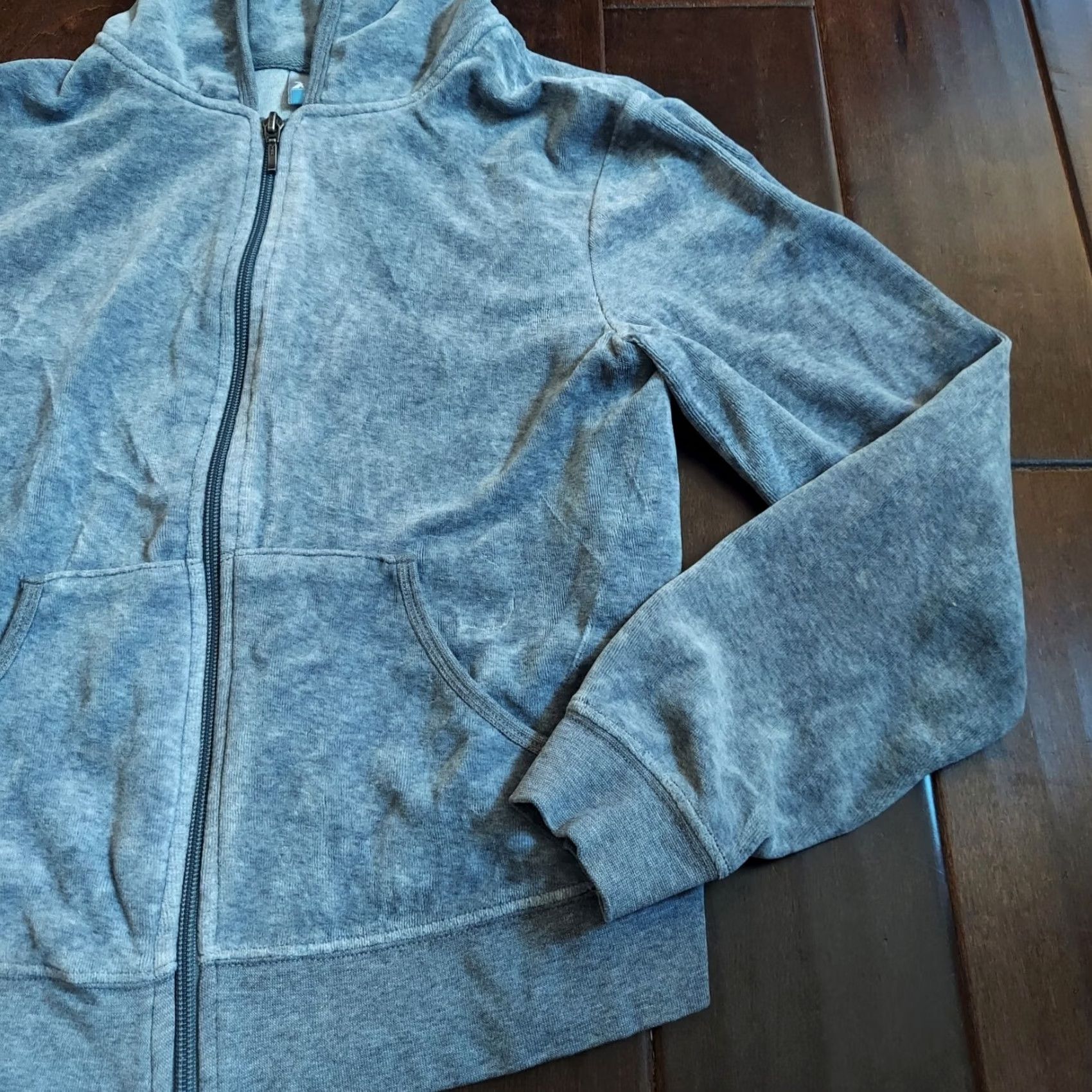 Tek Gear Tek Gear Women's Heather Gray Full Zip Hoodie S with Pockets - Gray, Cotton Polyester, Regular, Body Womens Size S / US 4 / IT 40 - 4 Thumbnail