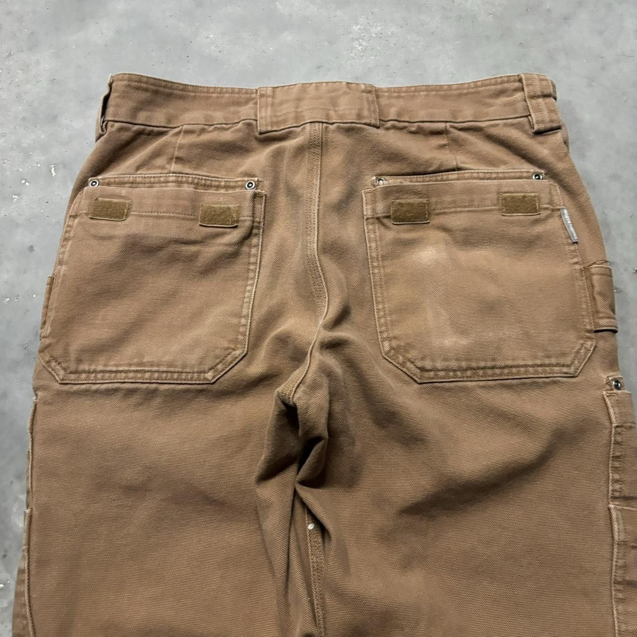 Japanese Brand × Vintage Crazy Vintage Y2K/2000s Tan Skater Workwear Carpenter Cargo Pants! Size US 32 / EU 48 - 7 Thumbnail