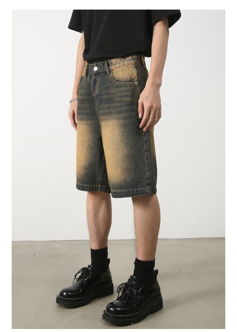 Japanese Brand × Vintage Men's trendy loose distressed casual denim shorts Size US 32 / EU 48 - 3 Thumbnail