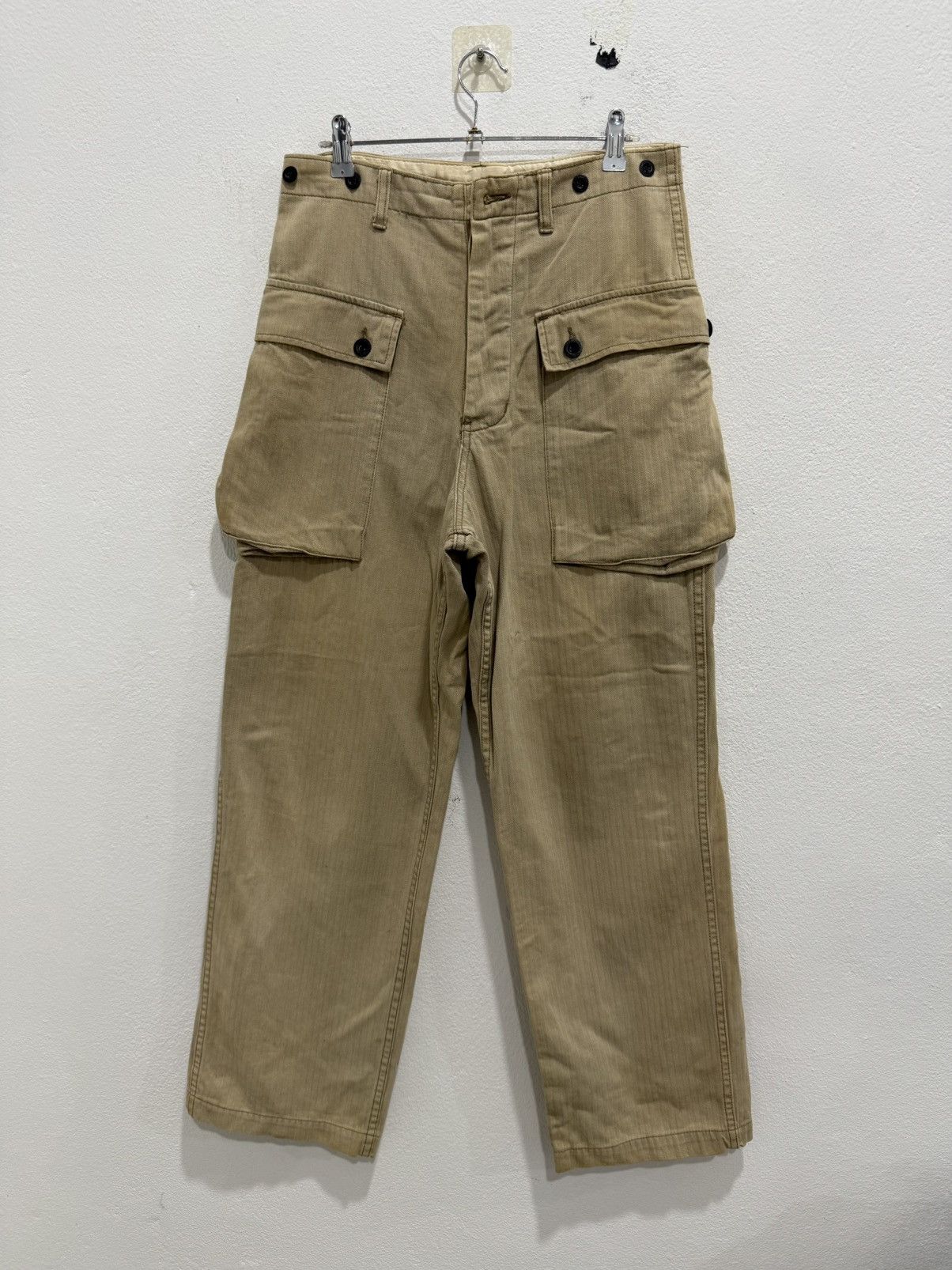 Johnbull JAPANESE BRAND HERRINGBONE MONKEY PANTS OVERSIZED STYLE Size US 30 / EU 46 - 1 Thumbnail