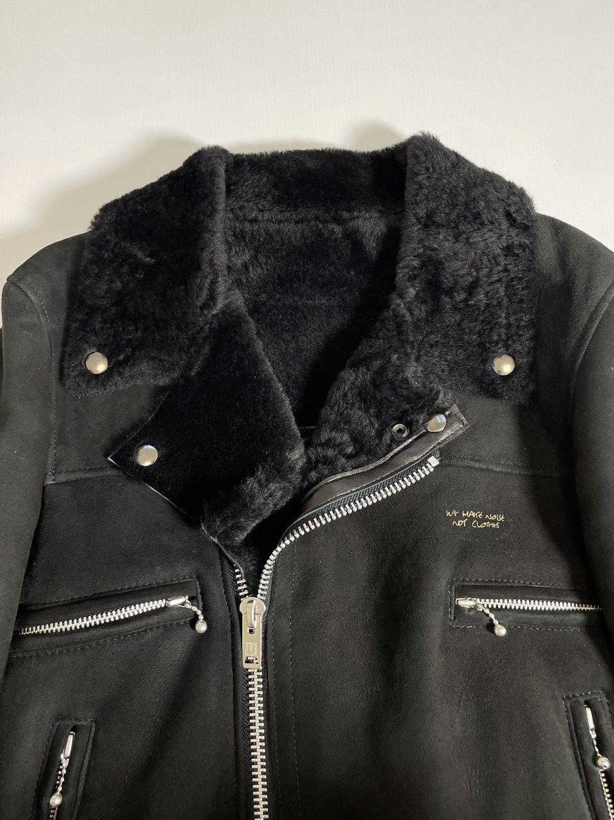 Undercover Black Suede + Shearling Biker Jacket Size US S / EU 44-46 / 1 - 3 Thumbnail