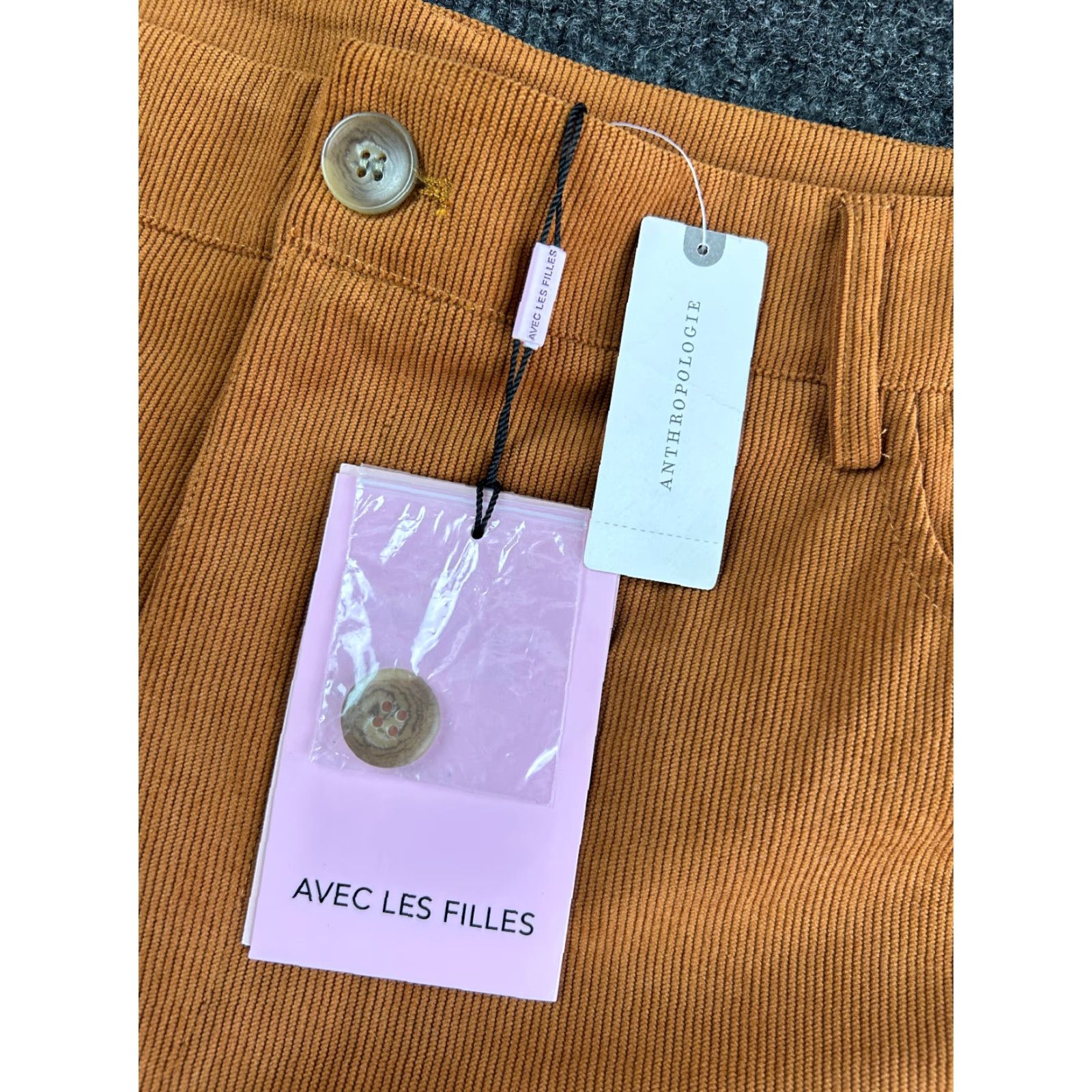 Anthropologie Anthropologie Pants Flare Wide-Leg XL Brown Corduroy With Pockets Vintage No Size 40" / US 18 - 2 Thumbnail