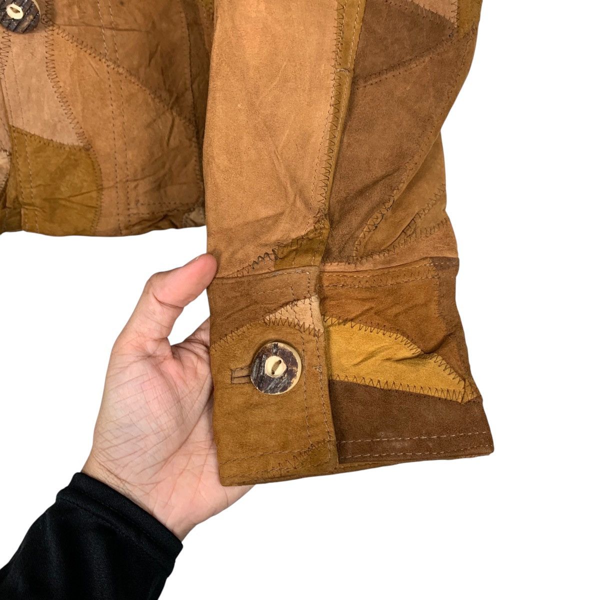 Japanese Brand Another Important Culture Geometric Design Leather Jacket Size M / US 6-8 / IT 42-44 - 13 Thumbnail