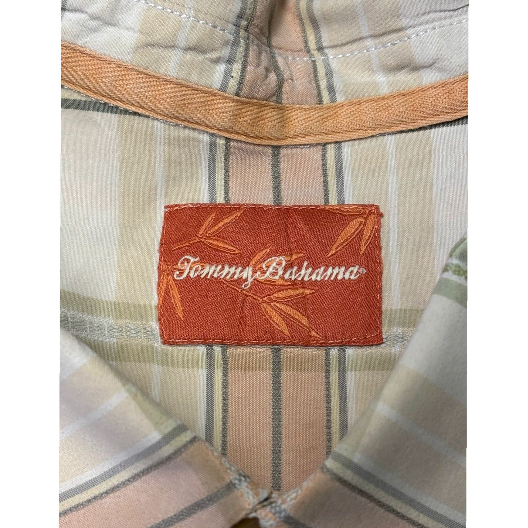 Tommy Bahama Tommy Bahama Mens 2XL Silk Cotton Plaid Short Sleeve Button Shirt Orange Green Multicolor Casual Travel Button-Up Pocket Size US XXL / EU 58 / 5 - 3 Thumbnail