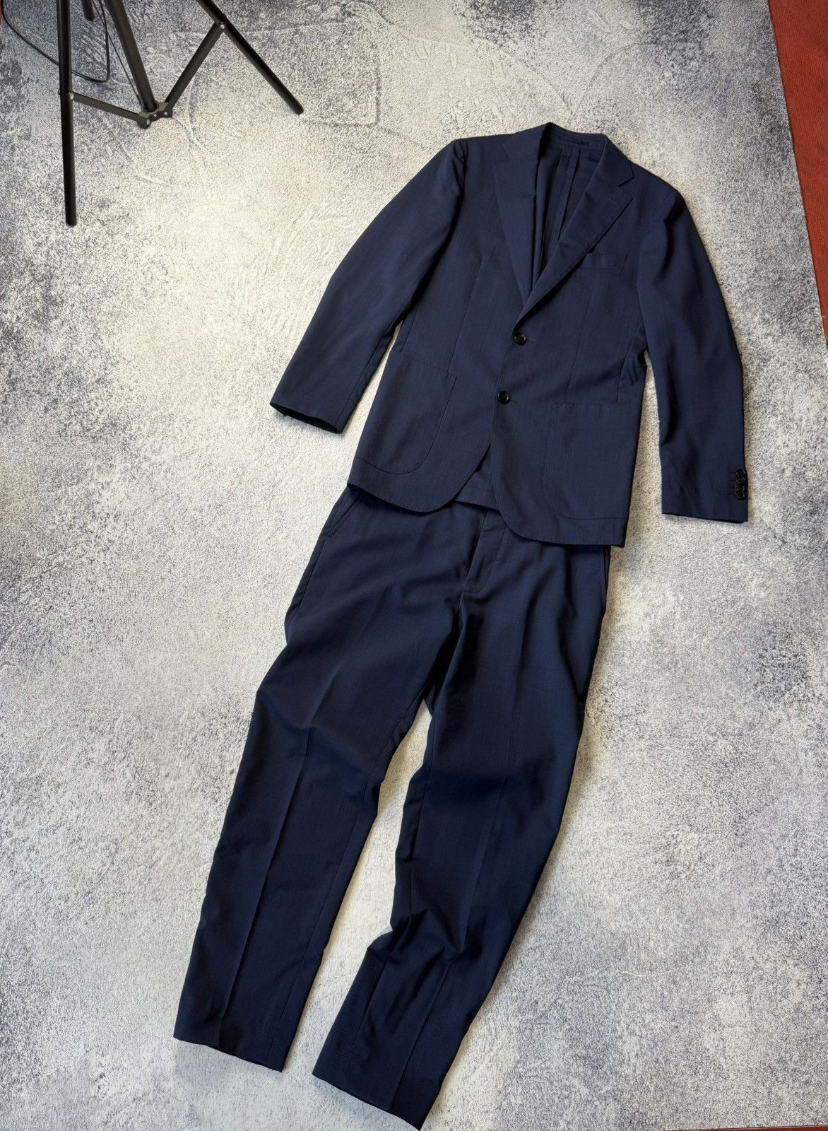 Suitsupply Mens Suitsupply Havana Patch UL Blue Wool Suit Size 46R - 2 Thumbnail