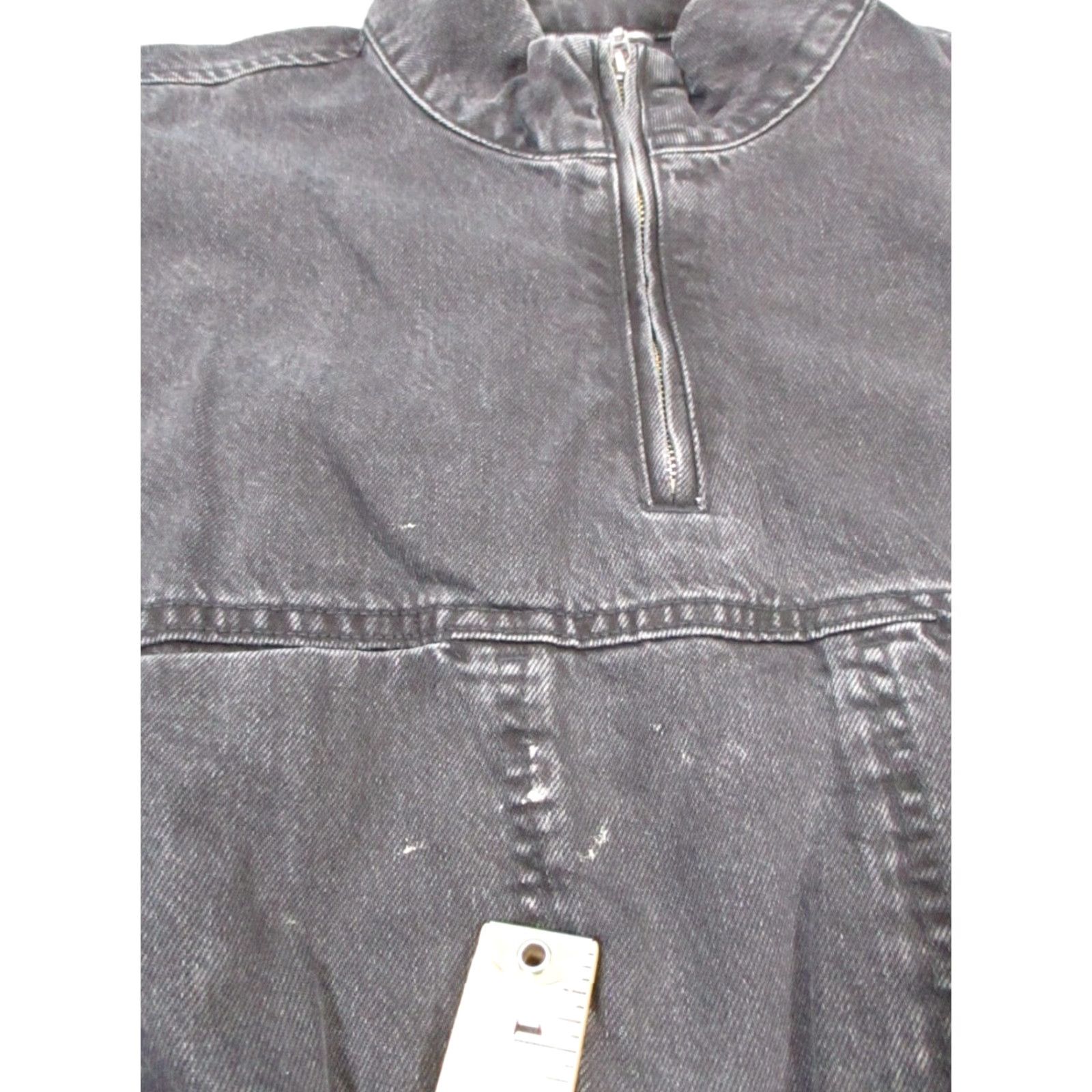 Zara Zara Jacket Womens Small Black Cotton Denim Anorak Jacket Casual Fall Spring Winter Womens Small Black Denim Cotton Jacket Size S / US 4 / IT 40 - 5 Thumbnail