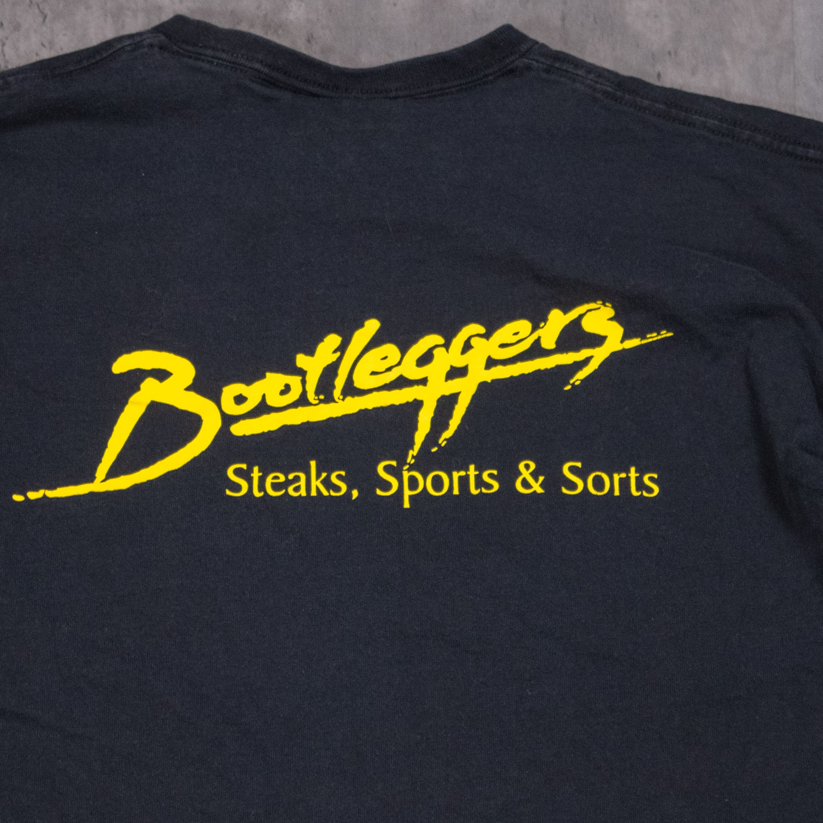 Fruit Of The Loom × Vintage Y2K 2000's Al Capone The Ultimate Steak Out Black T-Shirt Size US L / EU 52-54 / 3 - 11 Thumbnail
