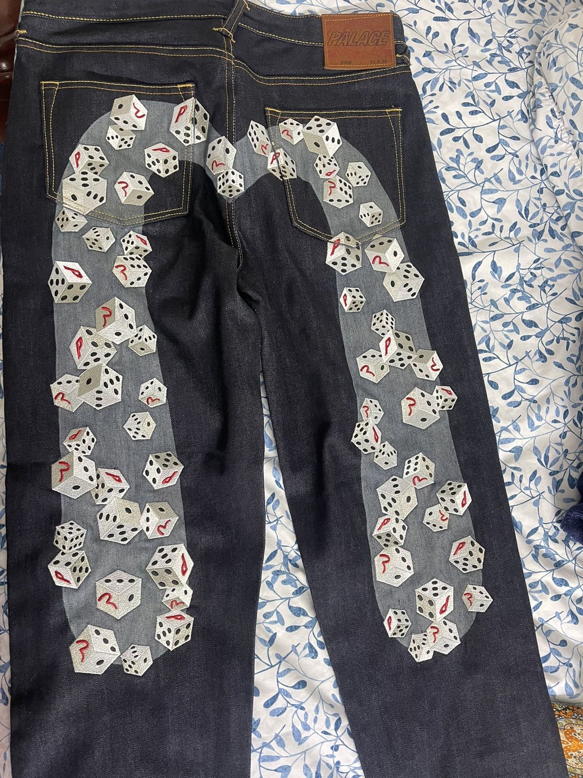 Palace Palace x Evisu Dice Denim Jean - Raw | Grailed