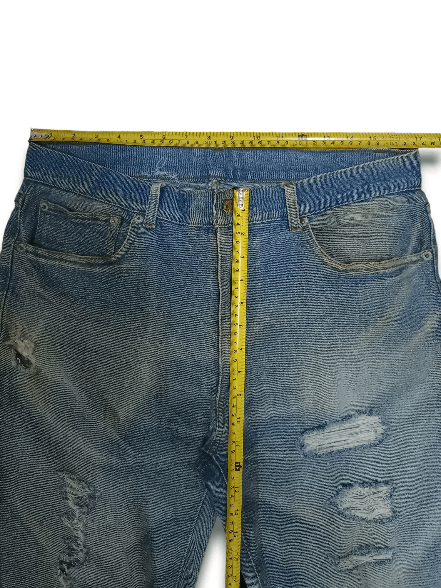 Japanese Brand Vintage Japanese Brand Faded Wash Distressed Baggy Jeans Size US 34 / EU 50 - 8 Thumbnail