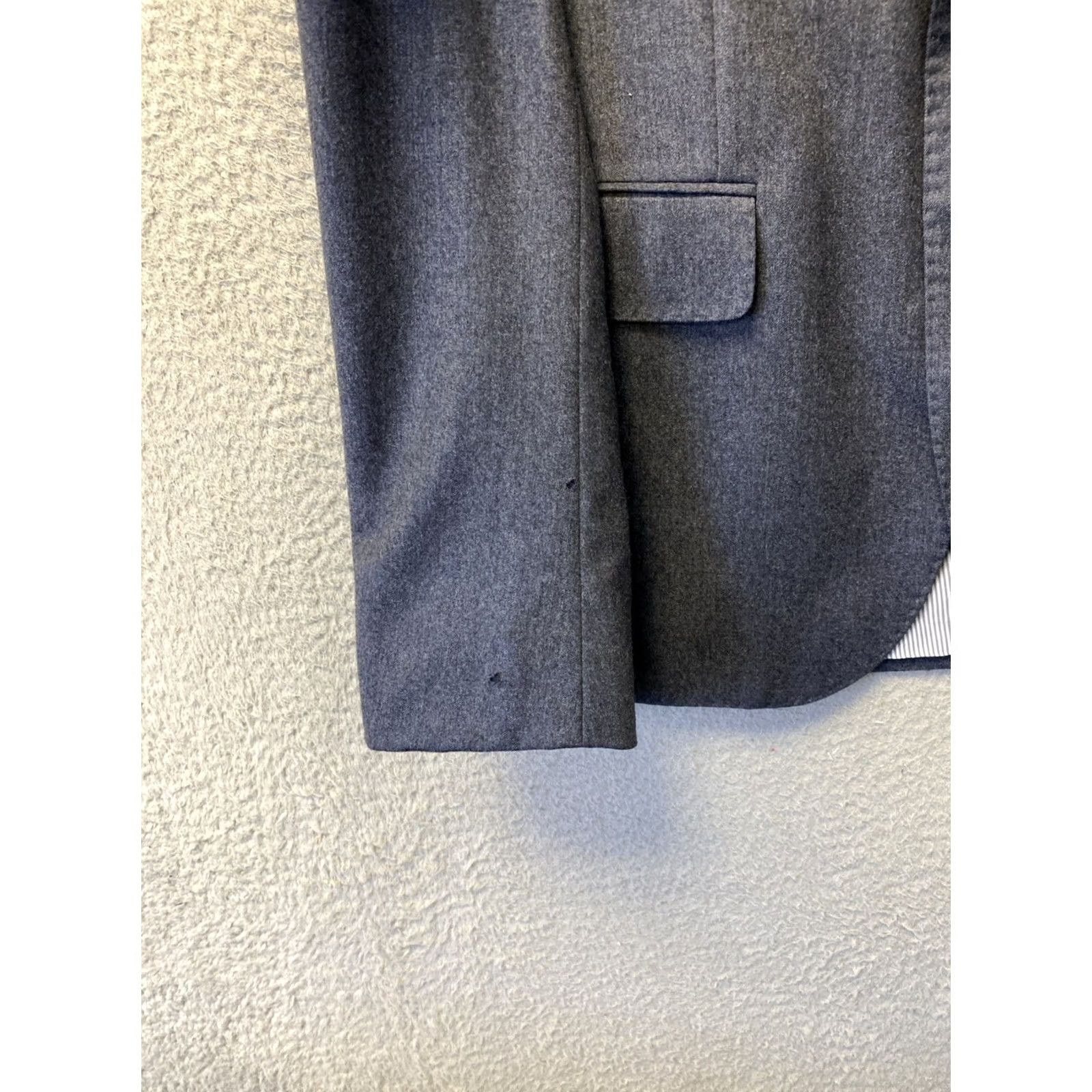 Vintage J Hilburn Suit Men’s 42R Dusty Blue 2 Piece Wool Vitale Barberis Canonico /0732 Pants 36x33 Mens Regular Formal Size 42R - 6 Thumbnail