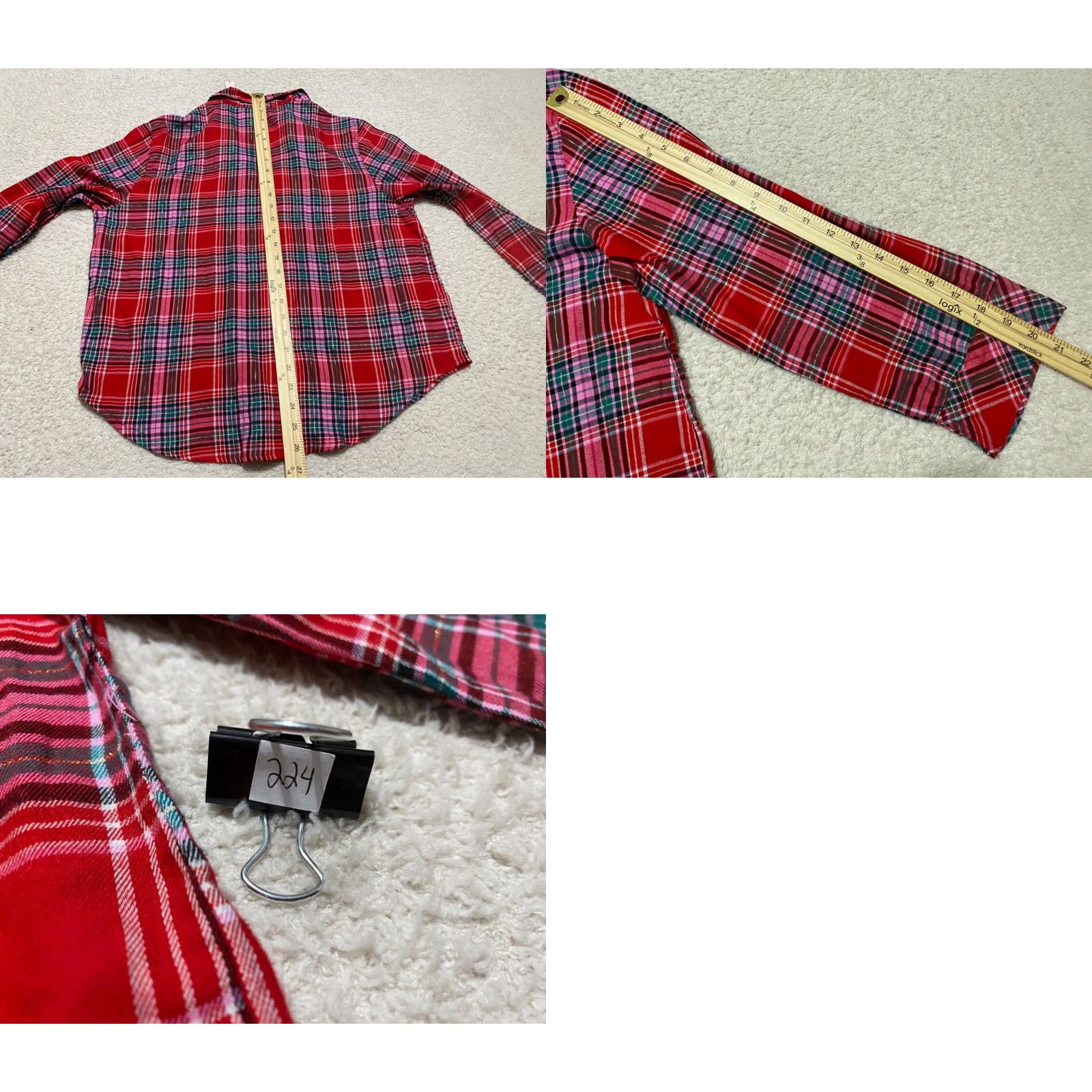 Victoria's Secret Victoria’s Secret Womens Pajama Top Shirt S Multicolor Plaid Flannel Cotton Blend Long Sleeve Collared Button NWT New Size S / US 4 / IT 40 - 8 Thumbnail
