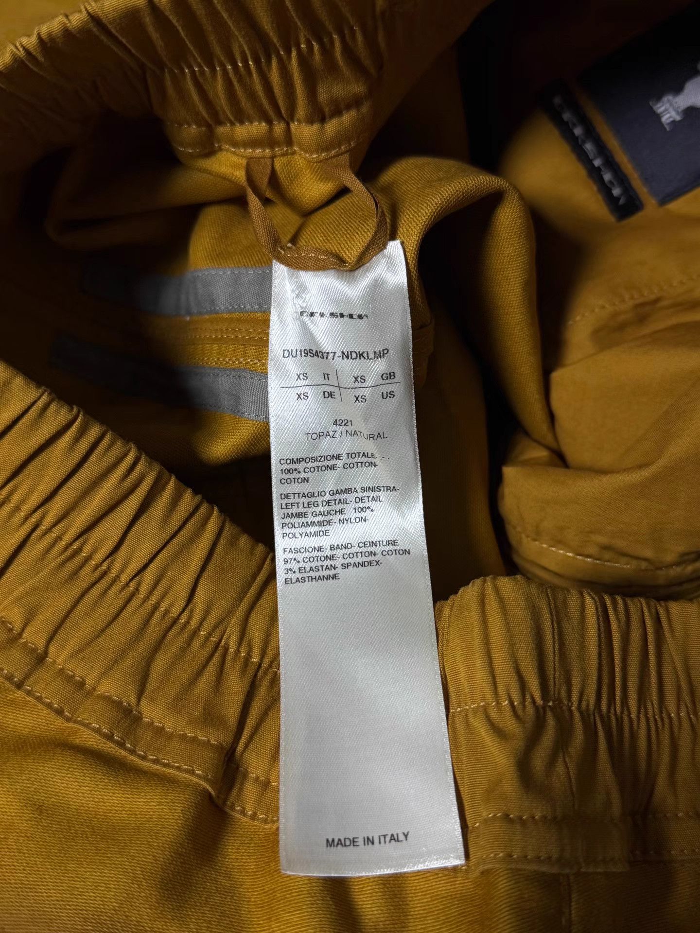 Rick Owens Rick Owens 19SS ginger yellow strap paneled shorts Size US 29 - 8 Thumbnail