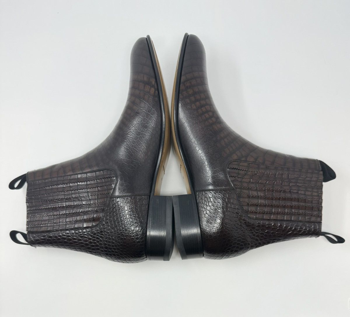 Tom Ford Tom Ford Kurt Alligator Printed Leather Boots Size US 12 / EU 45 - 3 Thumbnail
