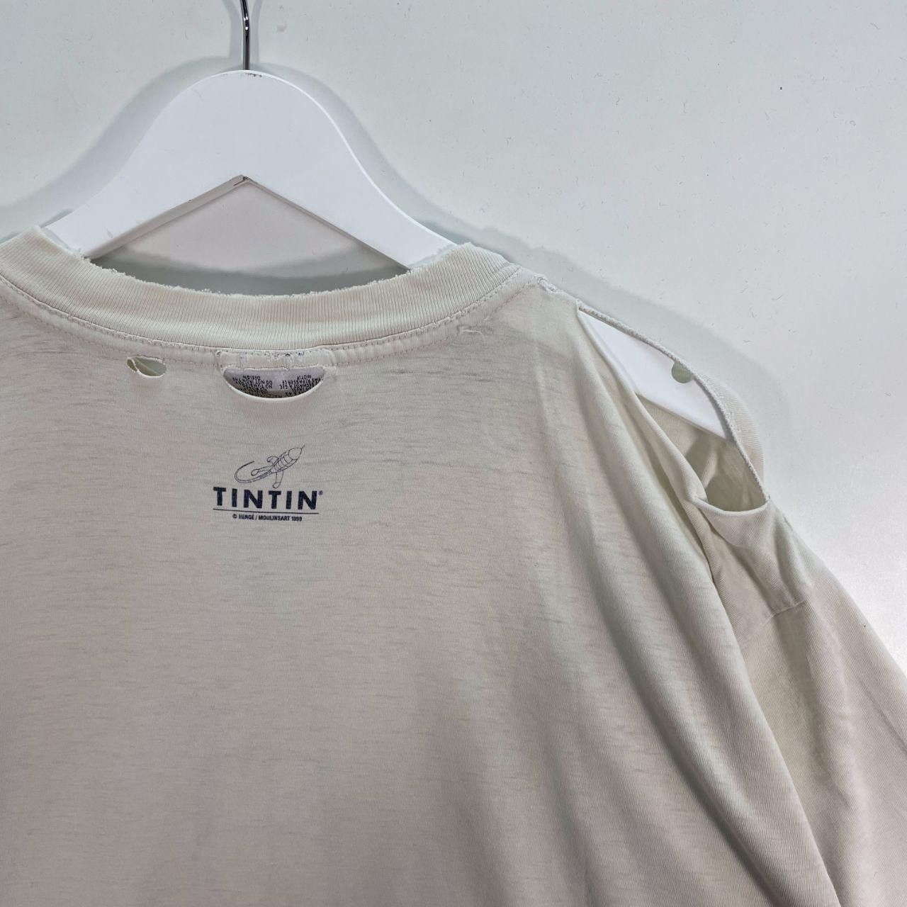 The Unbranded Brand Thrashed 90 S Tin Tin Tee Size US XL / EU 56 / 4 - 4 Thumbnail