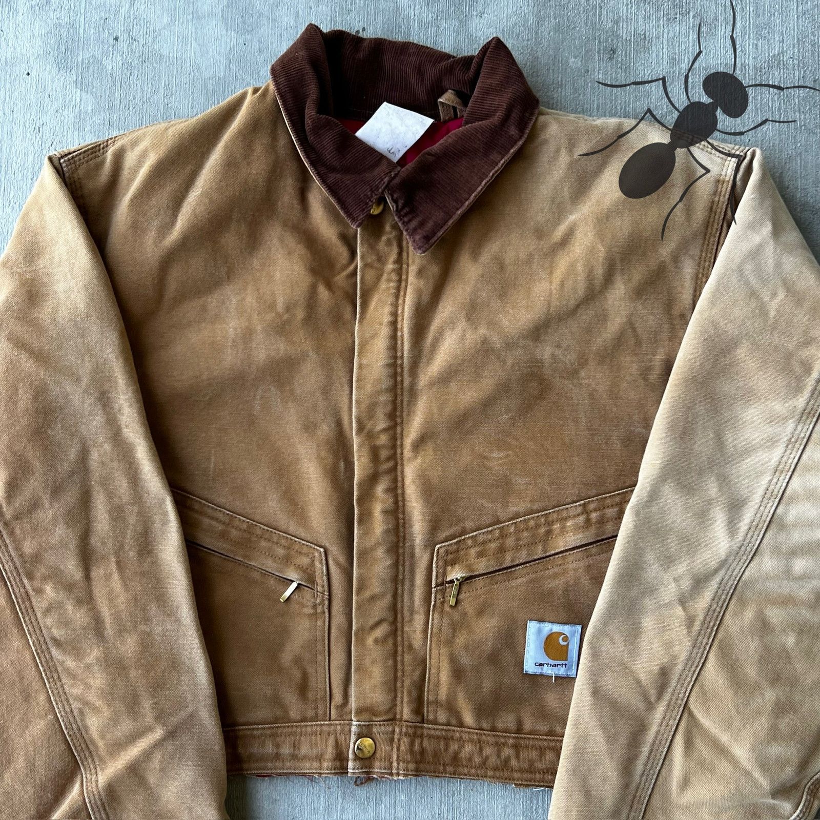 Carhartt × Vintage Carhartt cropped detroit style faded brown work wear jacket Size US L / EU 52-54 / 3 - 2 Thumbnail
