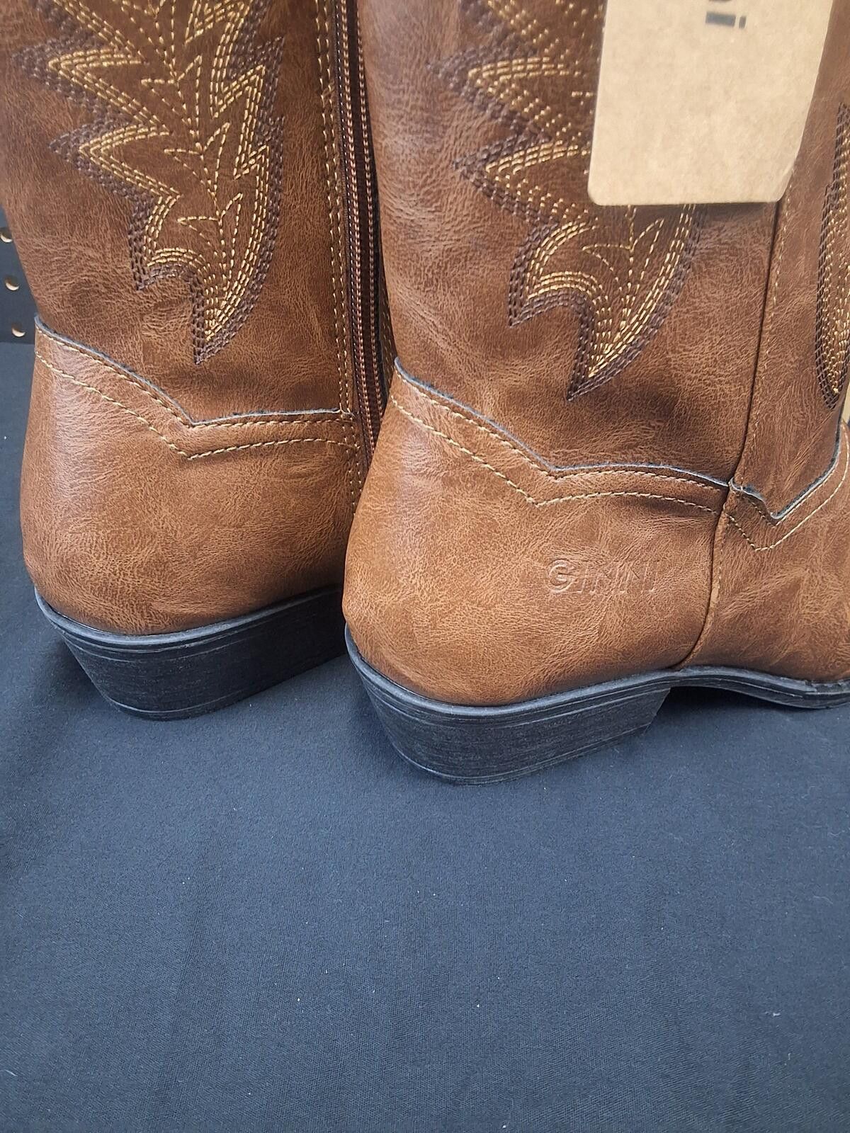 Gianni Valentino Ginni Girls Cowboy Boots Little Big Kids Brown New Size 6 Size ONE SIZE - 4 Thumbnail