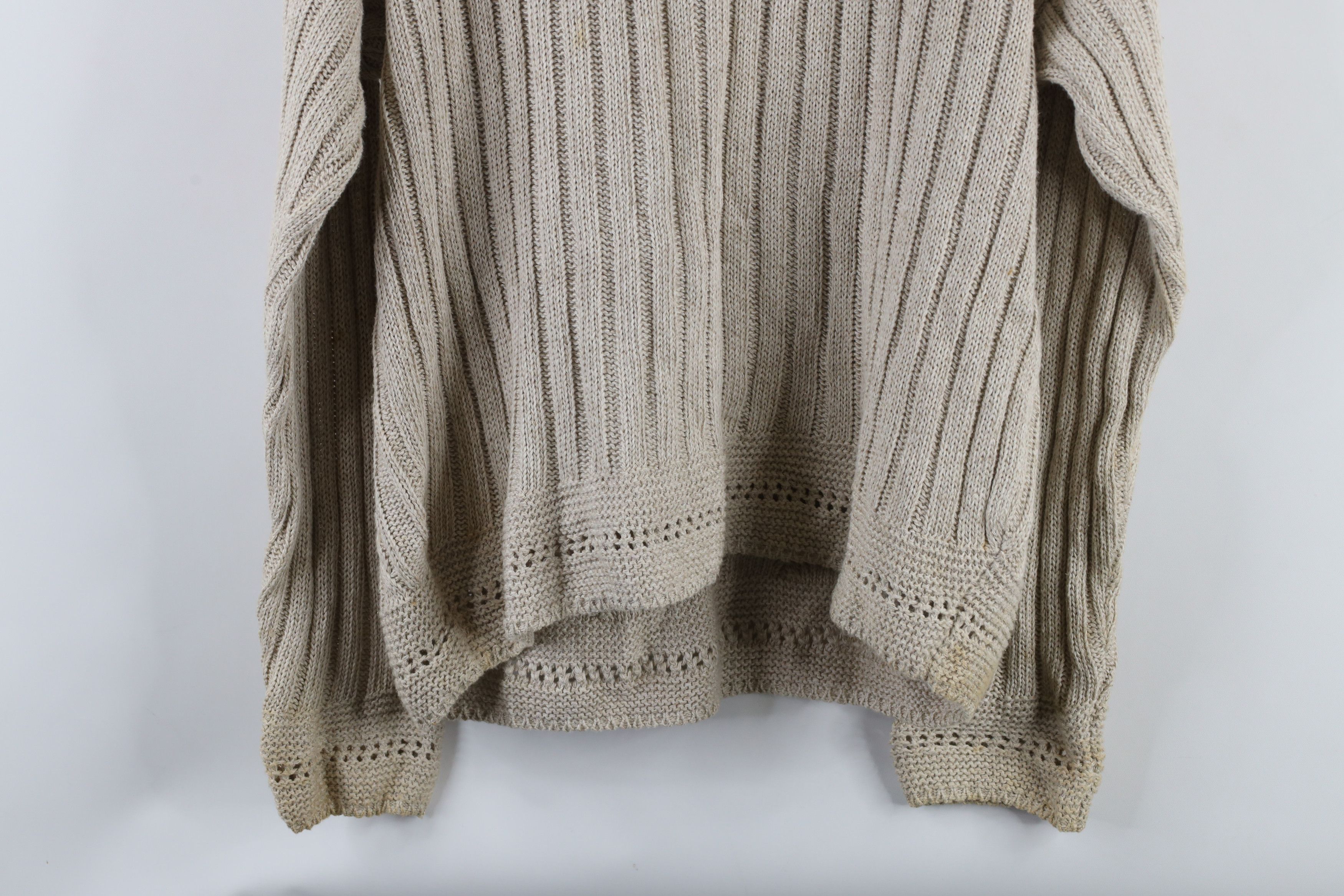 Esprit × Vintage Vintage 90s Esprit Blend Chunky Cable Knit Fisherman Sweater Size L / US 10 / IT 46 - 14 Thumbnail