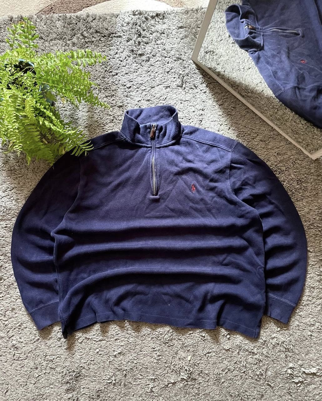 Polo Ralph Lauren × Vintage 00s Polo Ralph Lauren Streetwear 1/3 Zip Sweatshirt Logo Y2k Size US XL / EU 56 / 4 - 1 Thumbnail