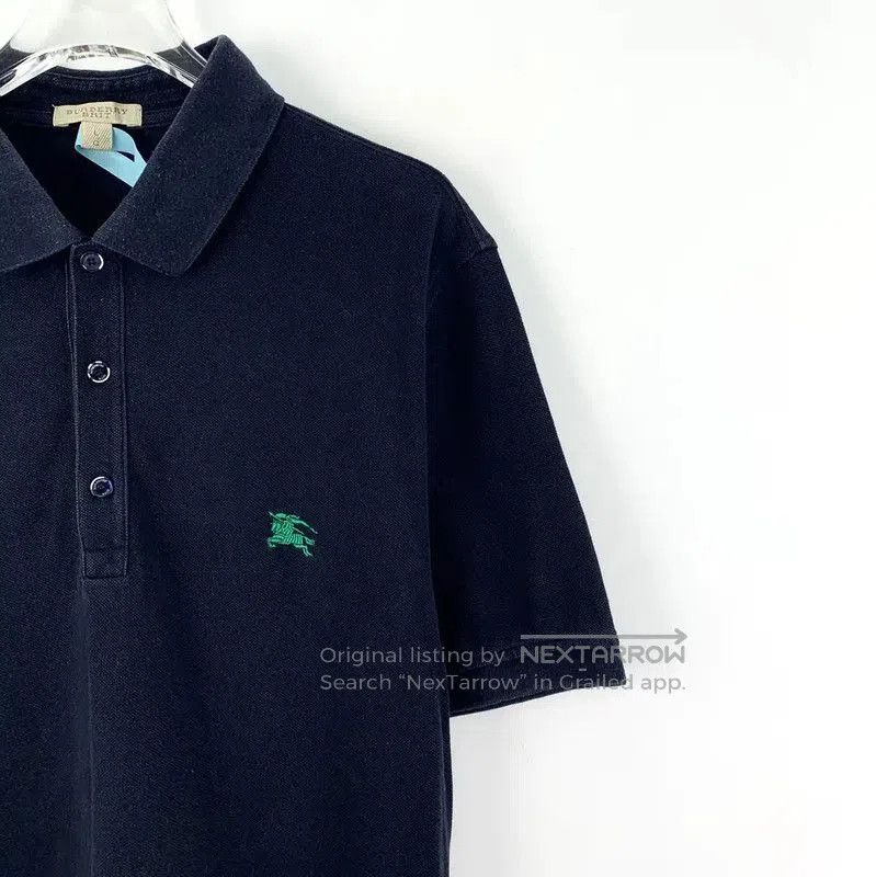 Burberry Burberry Men's Navy Cotton Polo T. Size US L / EU 52-54 / 3 - 3 Thumbnail