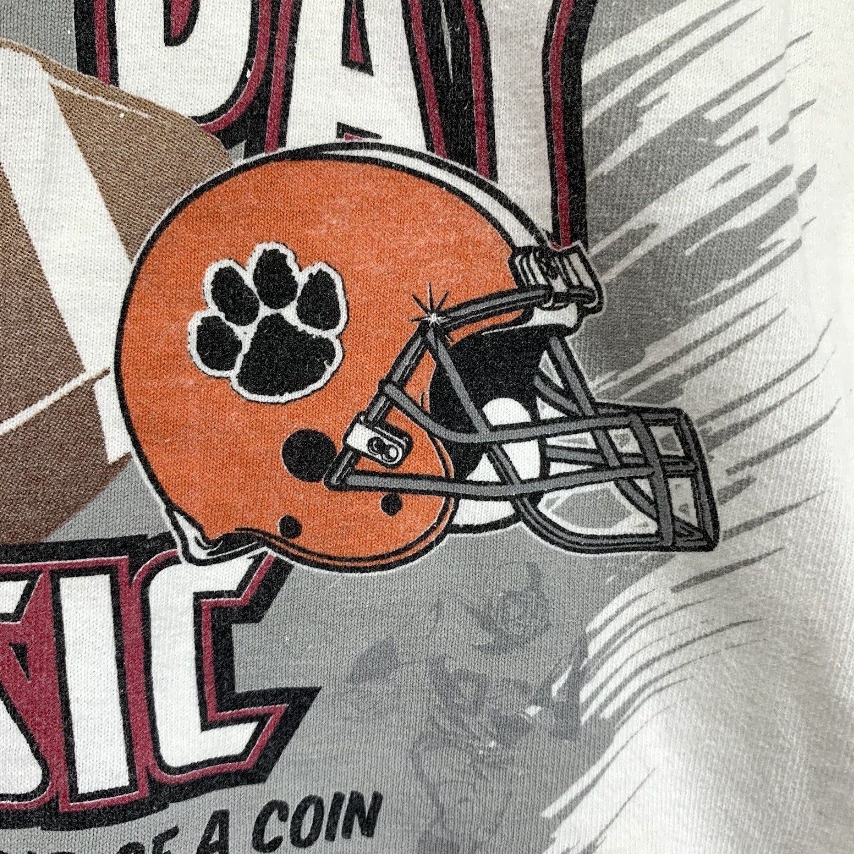 Anvil VINTAGE Anvil Football T-Shirt Unisex Adults Small White Jersey 2003 Turkey Day Classic Morgan Bow Hudson Hawks Marlborough Panthers Size US 29 - 7 Thumbnail