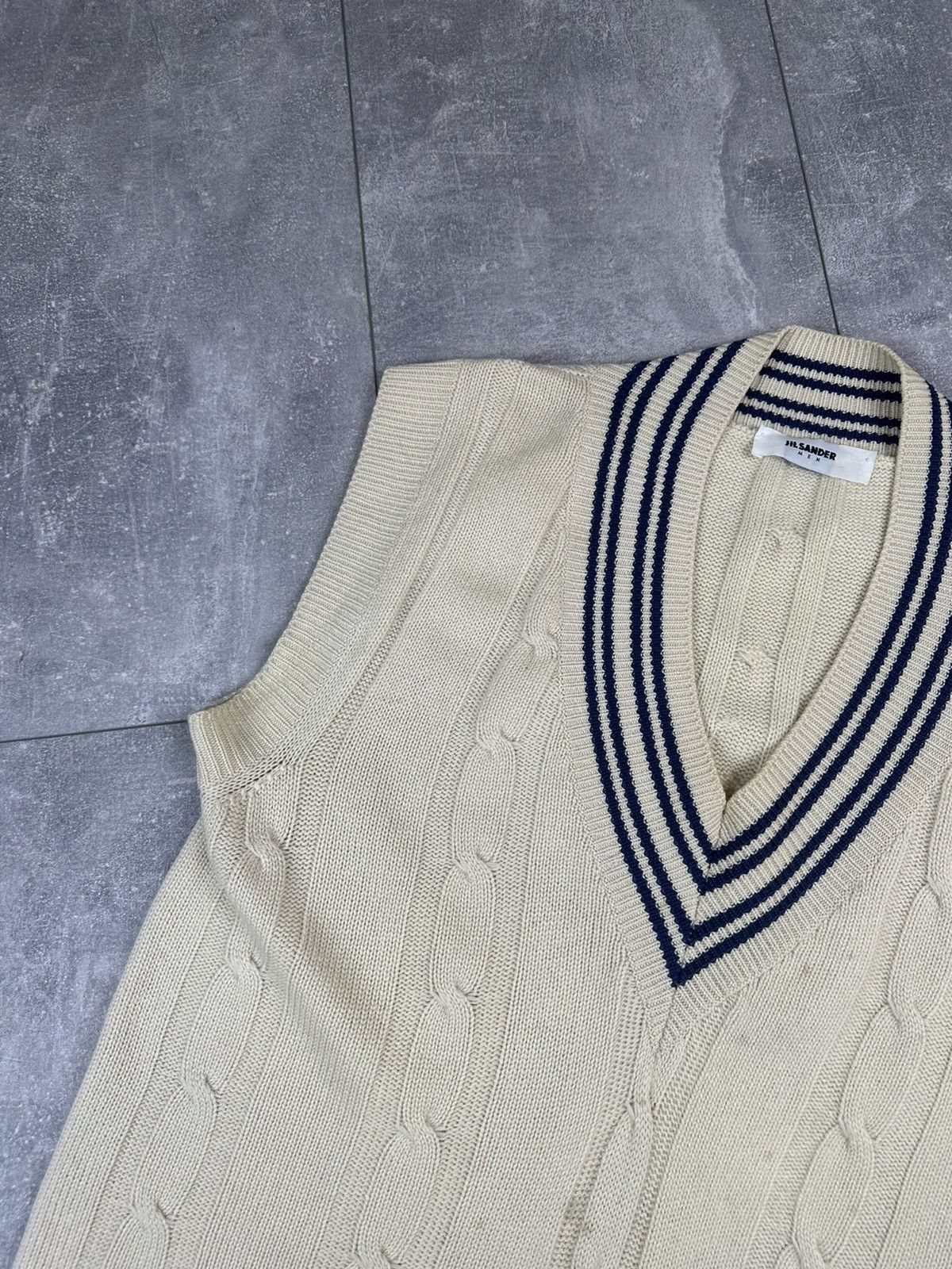 Jil Sander Jil Sander Men Knitted West Sweater Luxury Small Logo Size US XL / EU 56 / 4 - 9 Thumbnail