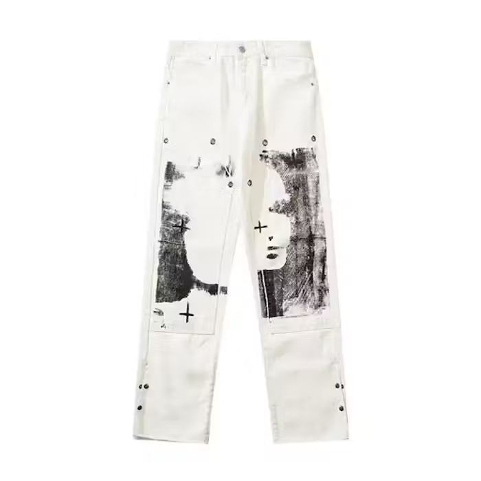 image of Vintage Demon Cargo Pants in White, Men's (Size 32)