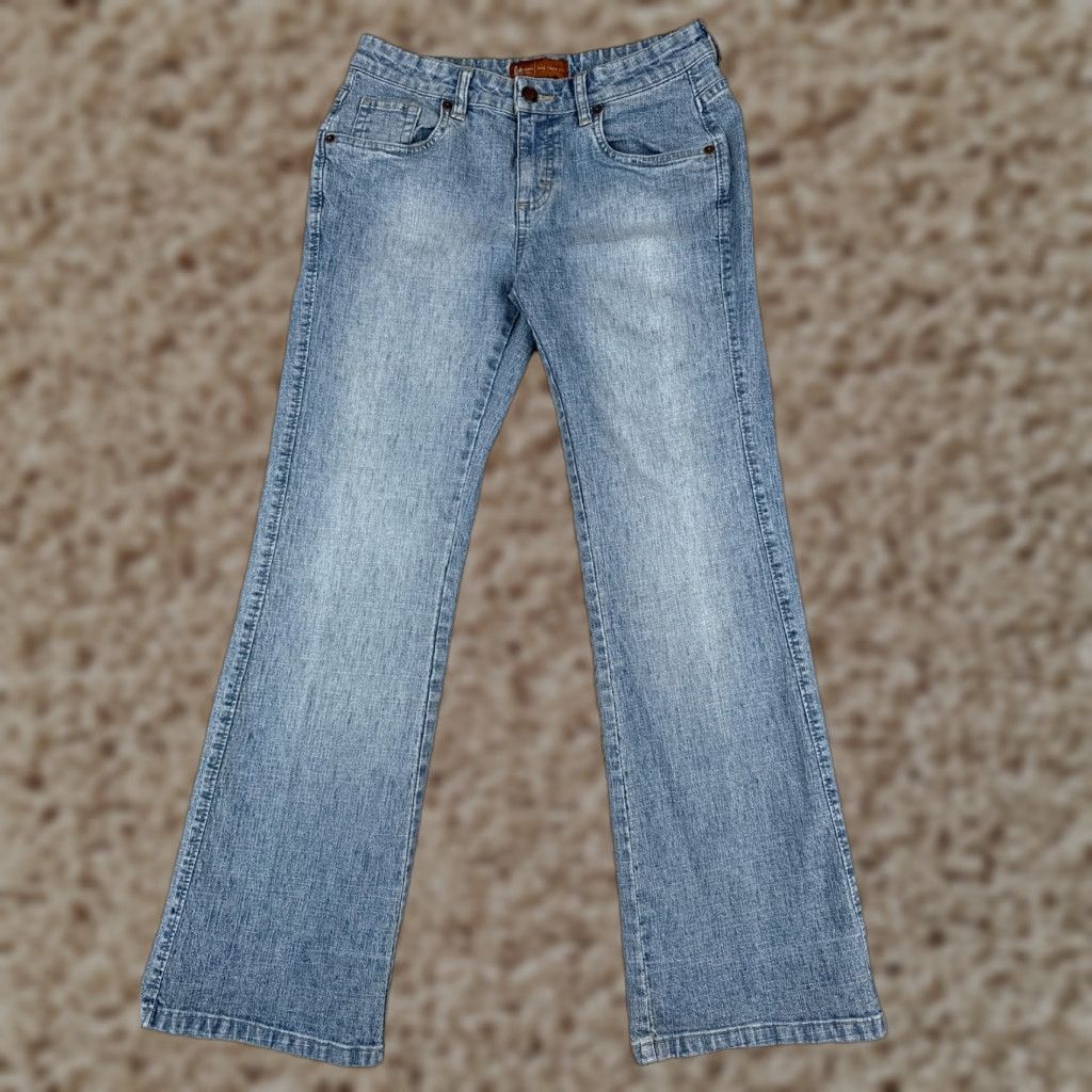 Lee Lee Jeans Women Bootcut Jeans 6P Blue Denim Cotton Blend Stretch Mid Rise 27x27 Petite Size 28" / US 6 / IT 42 - 1 Thumbnail