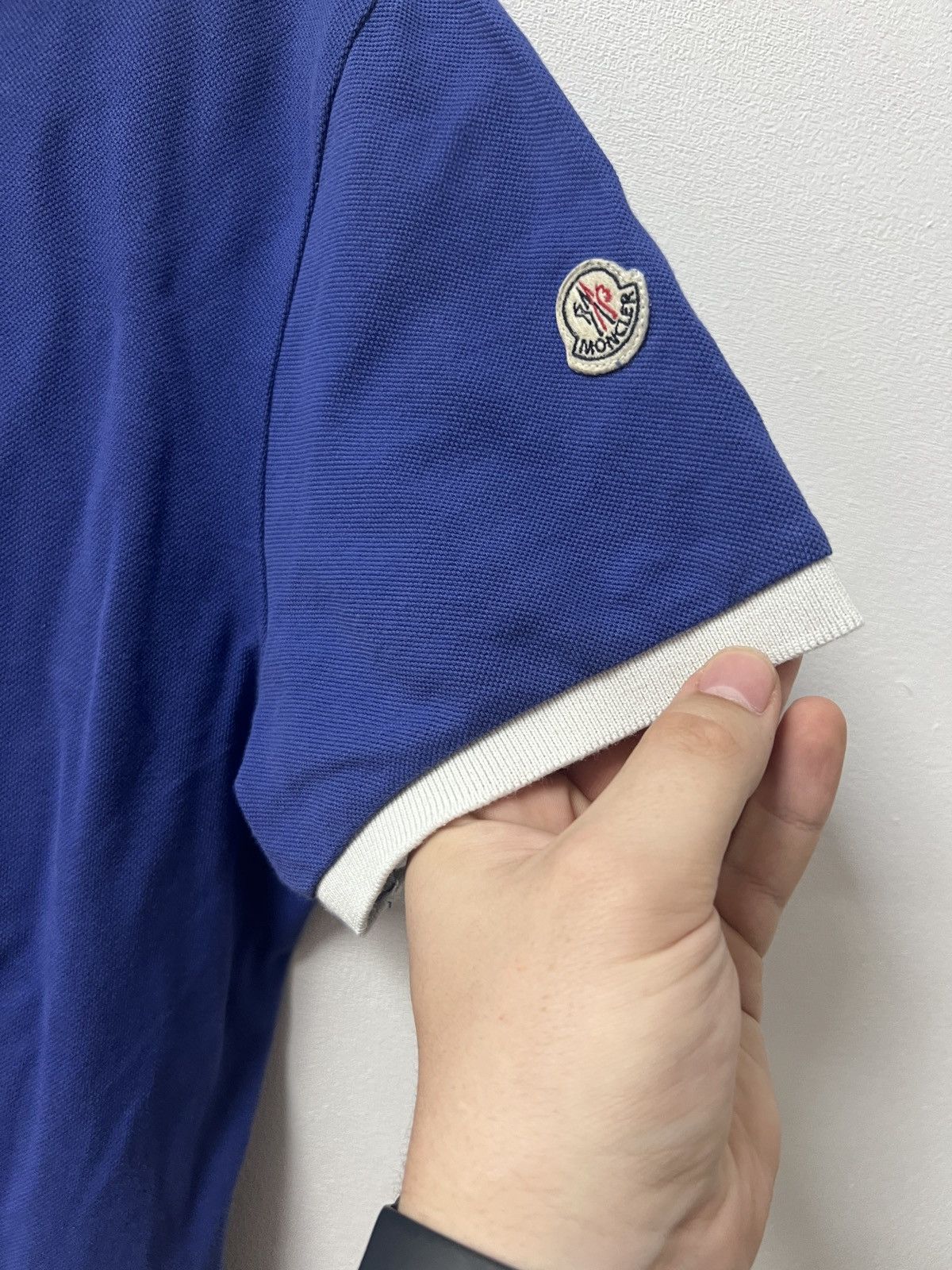 Moncler Moncler Polo T-Shirt Blue Y2K Mens Size US XL / EU 56 / 4 - 8 Thumbnail