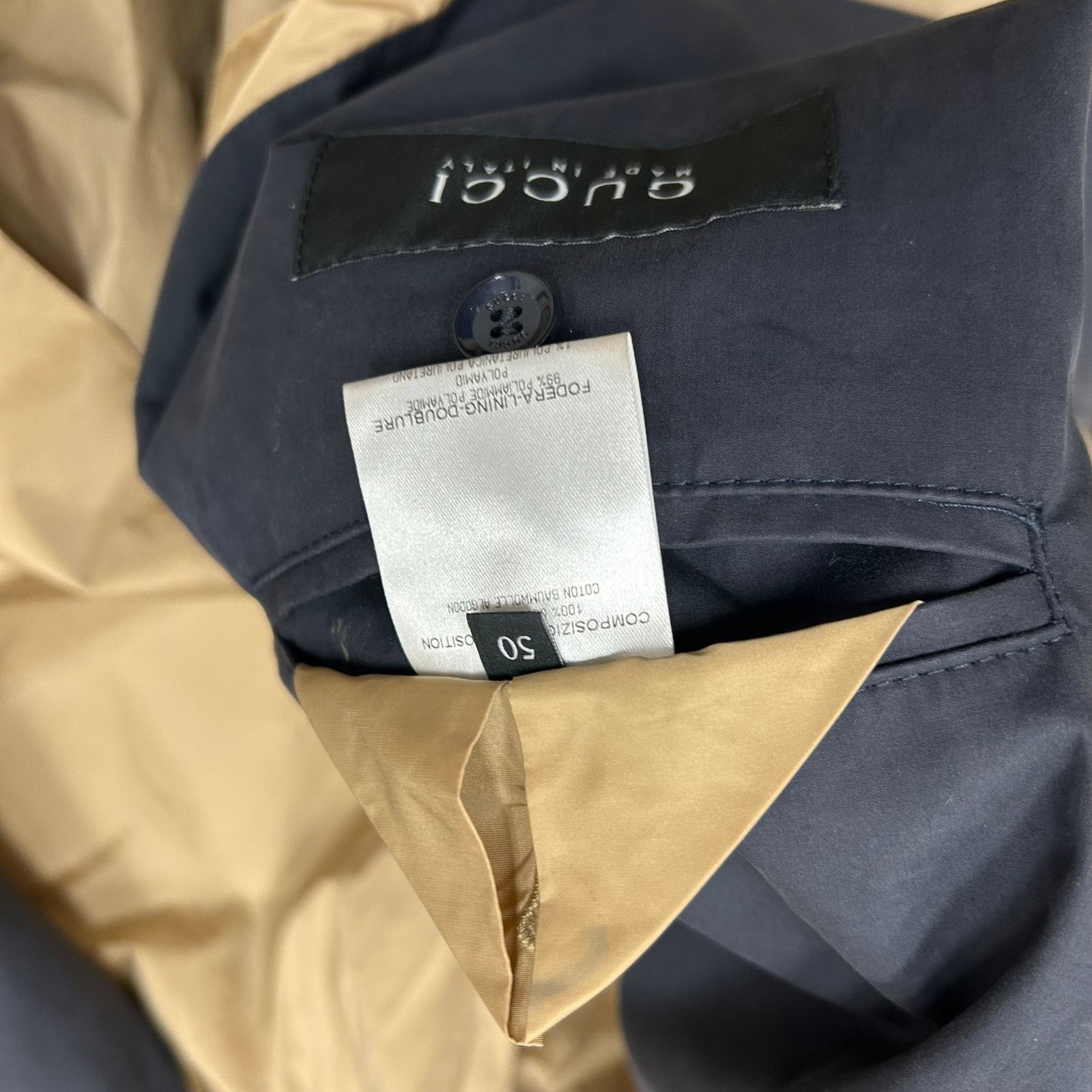 Gucci Gucci Navy Hooded Trench Coat Jacket size 50 B5 Size US M / EU 48-50 / 2 - 9 Thumbnail