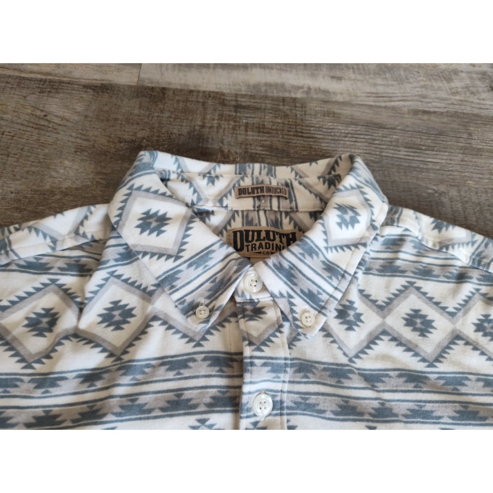 Duluth Trading Company Duluth Trading Co Shirt Mens L Button-Down Knit Cotton Aztec Multicolor Long Sleeve Lodge Classic Size US L / EU 52-54 / 3 - 7 Thumbnail