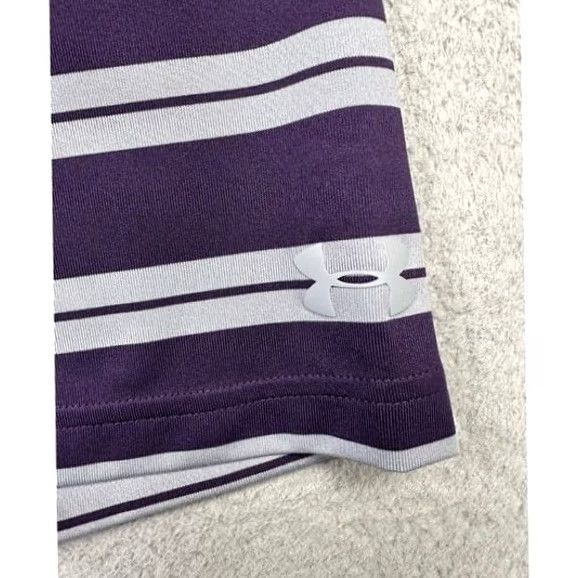 Under Armour Under Armour Shirt Mens XL HeatGear Purple Regimental Striped Golf Polo Rugby Polo Shirt Mens XL Purple Striped HeatGear Golf Polo Rugby Size US XL / EU 56 / 4 - 5 Thumbnail