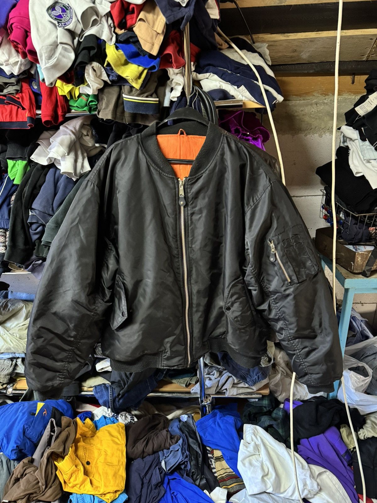 Vintage Vintage MA 1 Bomber Jacket Reversible Military Flyers Nylon Size US XXL / EU 58 / 5 - 2 Thumbnail