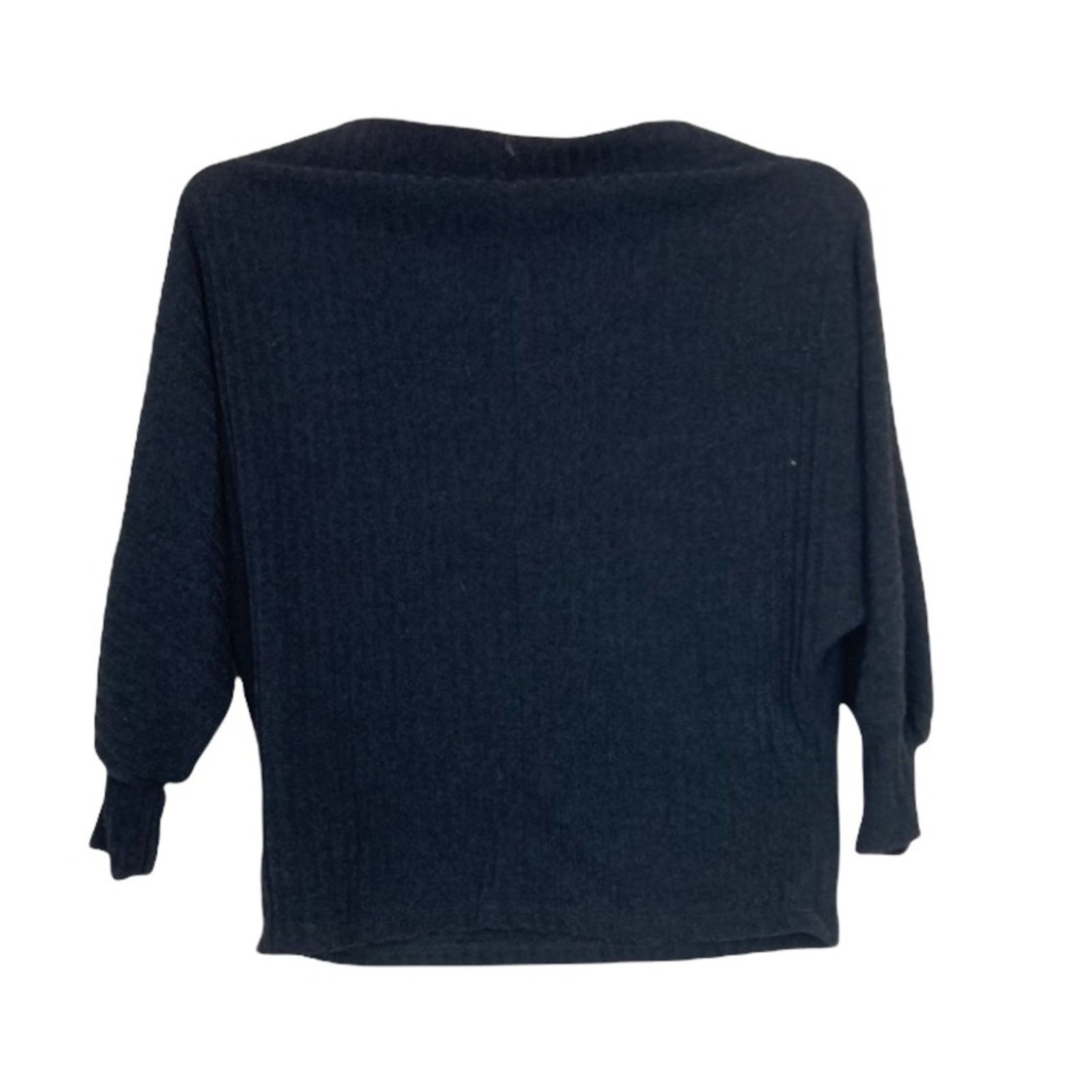 Other Windsor Black Ribbed Dolman Sleeve Sweater Sz S Size S / US 4 / IT 40 - 2 Thumbnail
