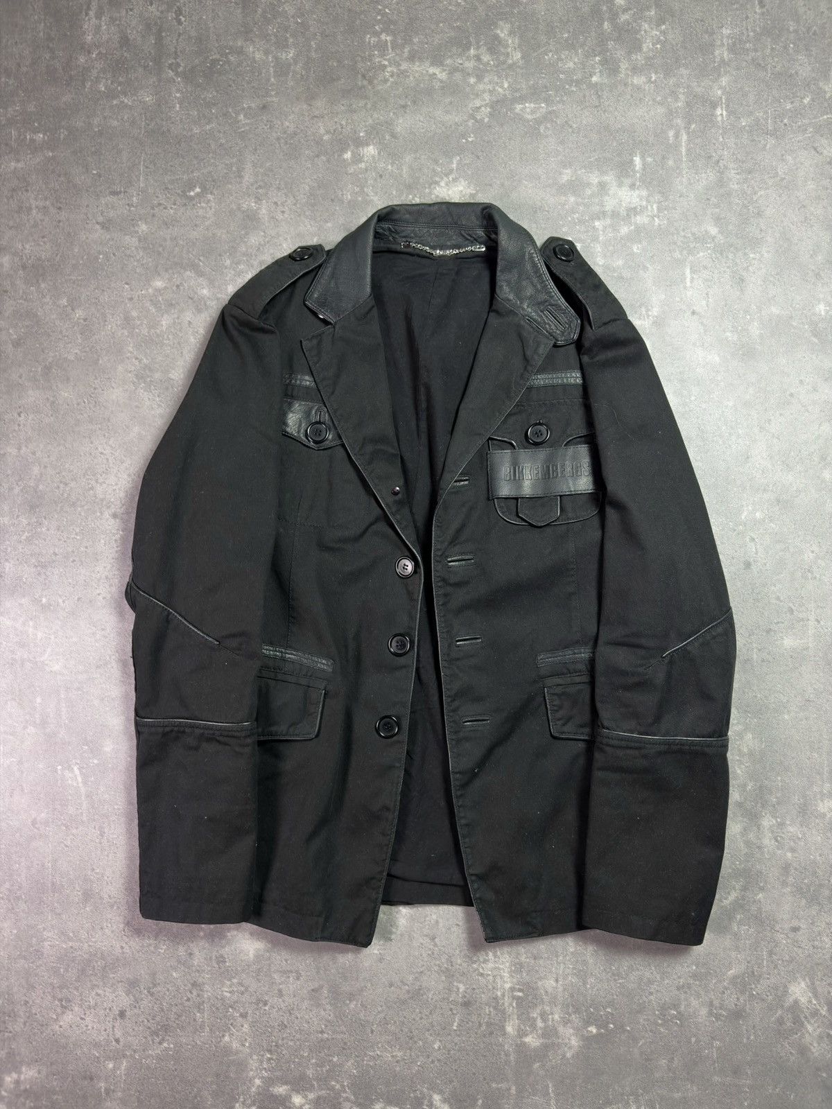 Dirk Bikkembergs Dirk Bikkembergs Leather Elements Blazer Cut Jacket 48 M Size US M / EU 48-50 / 2 - 12 Thumbnail